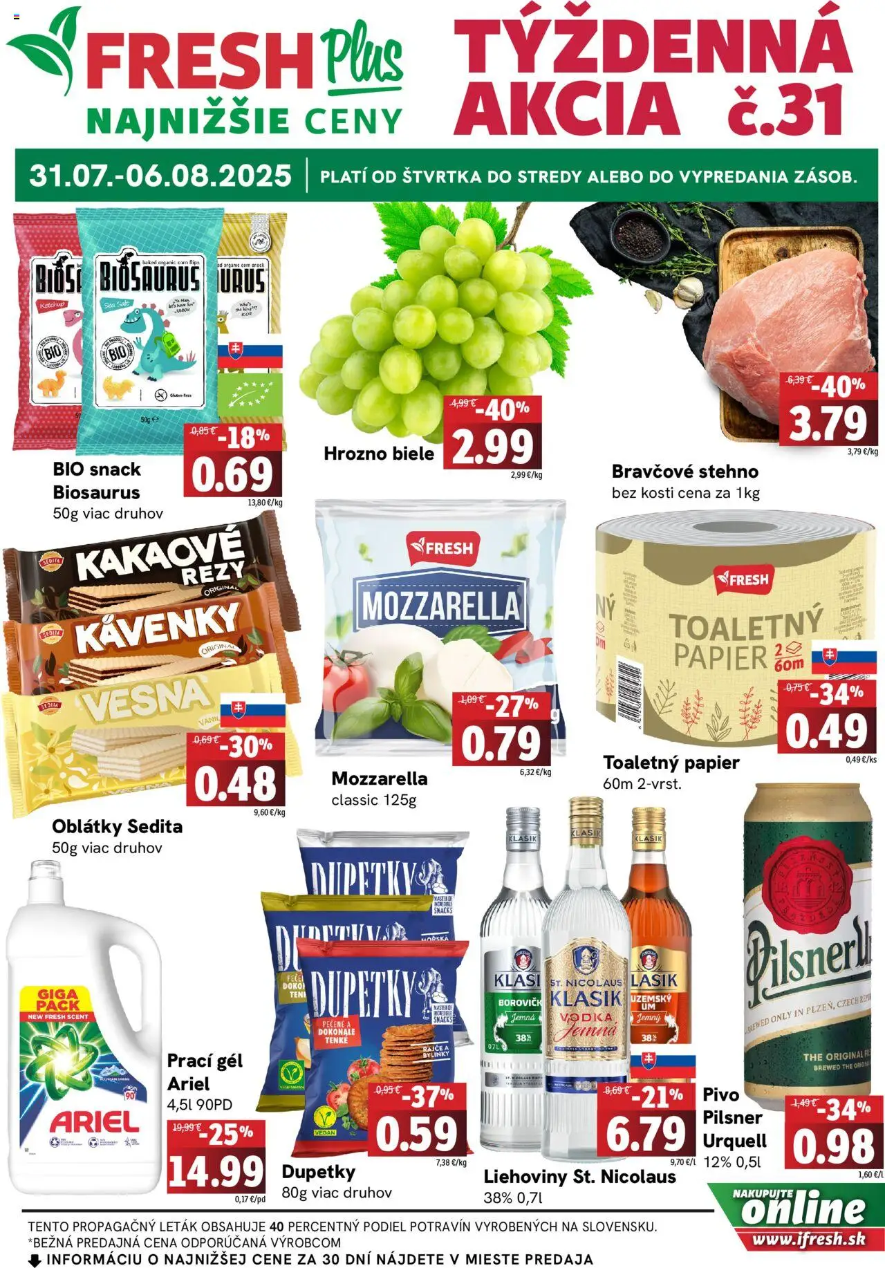Fresh Leták - strana 1- platný od 31.07.2025