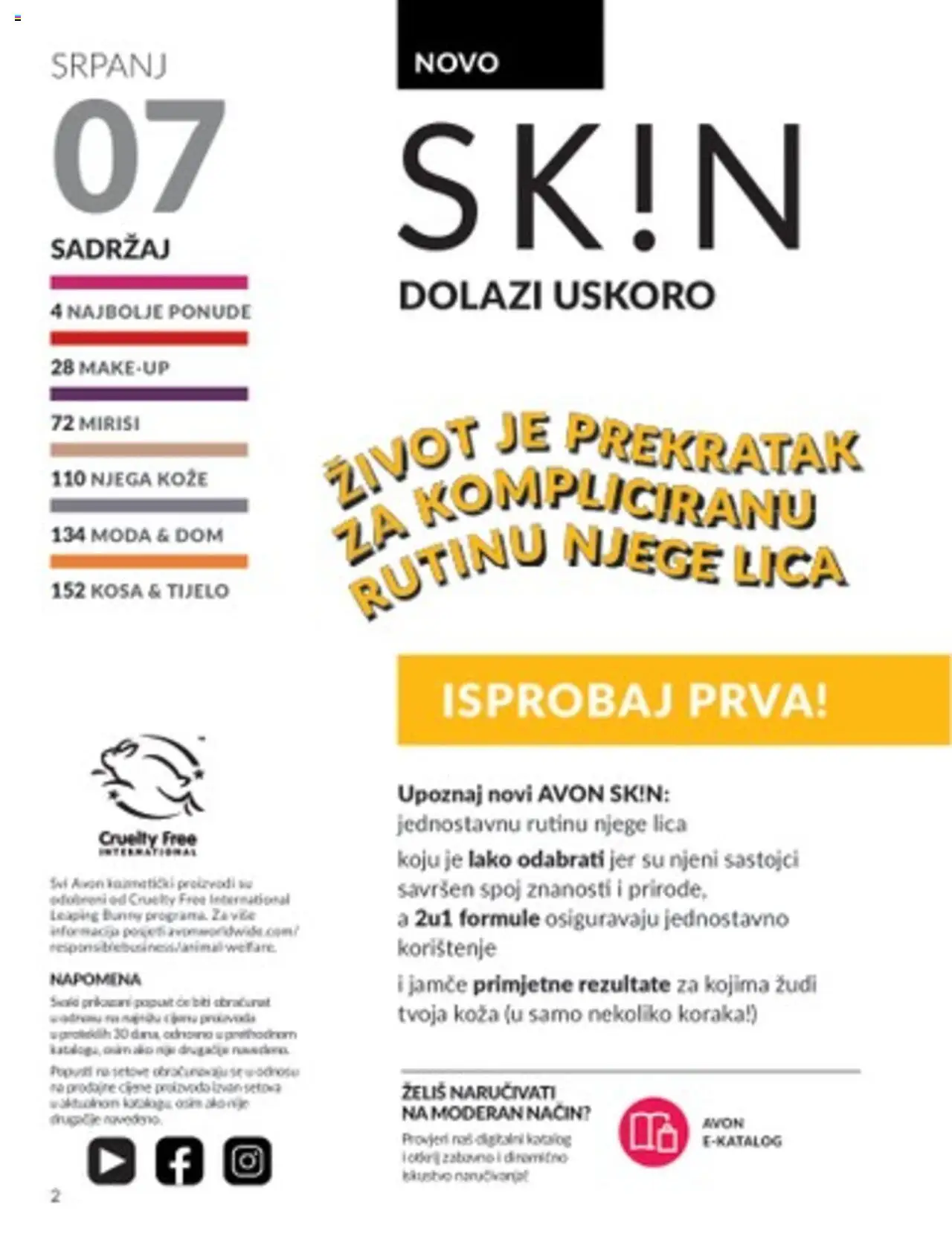 Katalog Avon - stranica 2- važeći od 01.07.2025