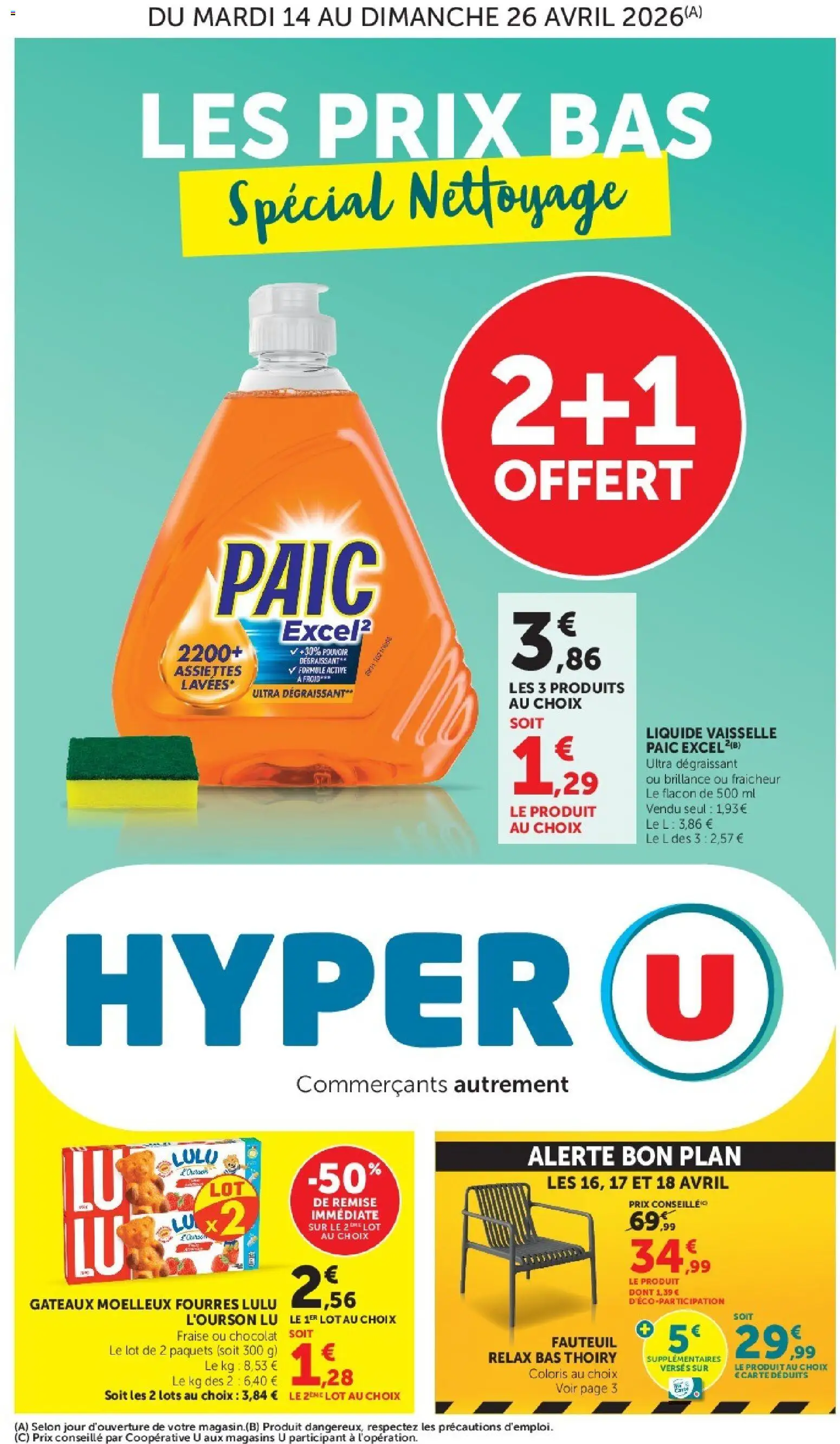 Hyper U catalogue - page 1 - valable à partir du 14/04/2026