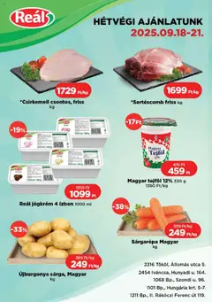 Előnézet Reál Bevásárló hétvége - Pest megye érvényes 2025.09.18.-tól