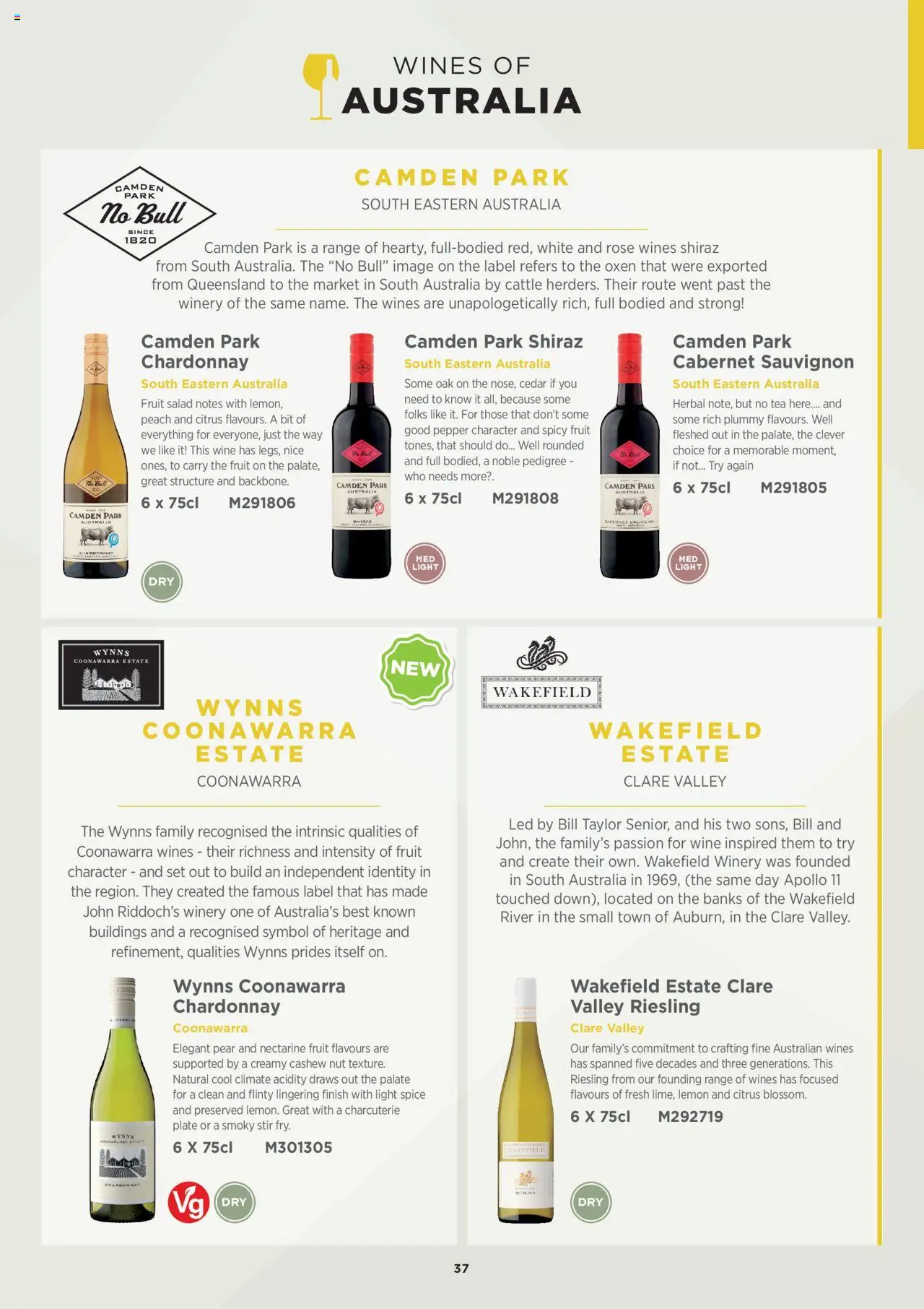 Booker Wholesale - Wine List 2025 - page 37- valid from 07/07/2025