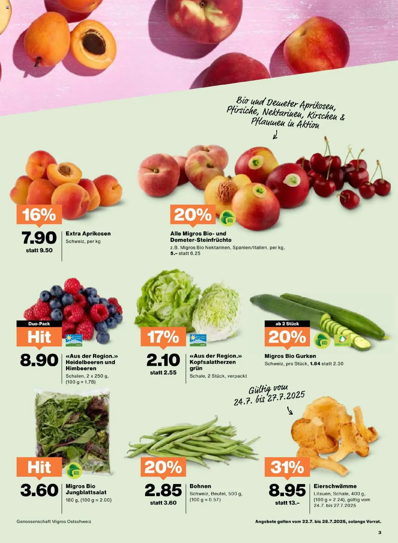 Migros Aktionen - Seite 3- gültig ab 22.07.2025