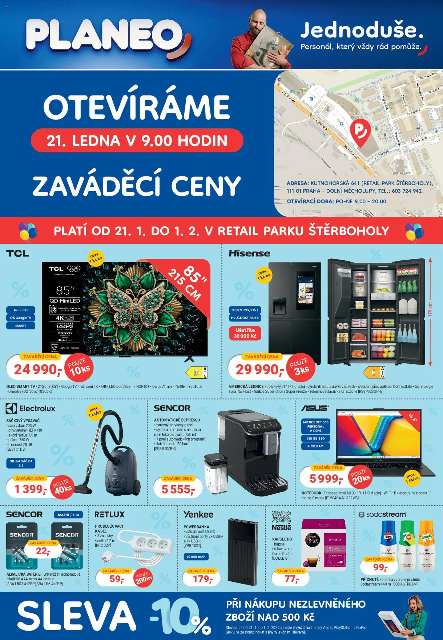 Planeo Elektro leták - strana 1- platný od 21.01.2026