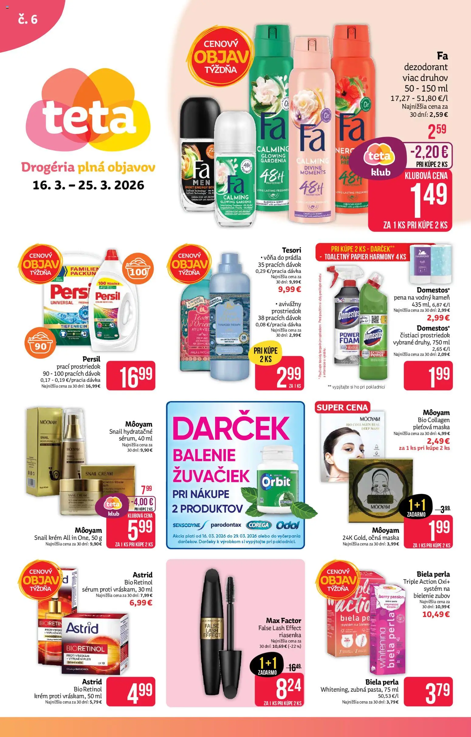 Teta drogerie leták - strana 1- platný od 16.03.2026