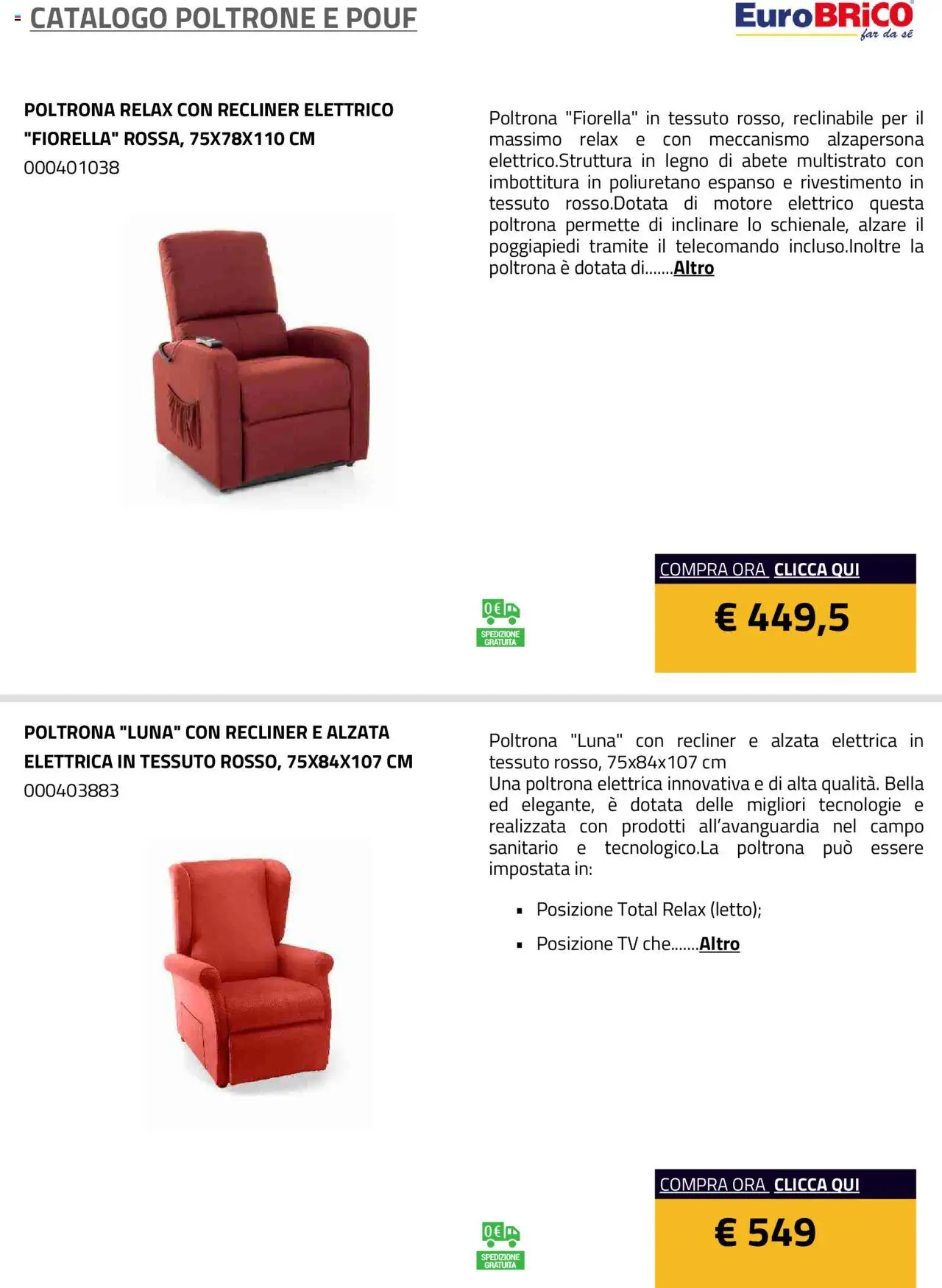 Eurobrico Poltrone e Pouf catalogo - pagina 17 - valido dal 23/07/2025