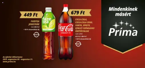 Előnézet CBA Príma - Óriásplakátok érvényes 2025.08.05.-tól