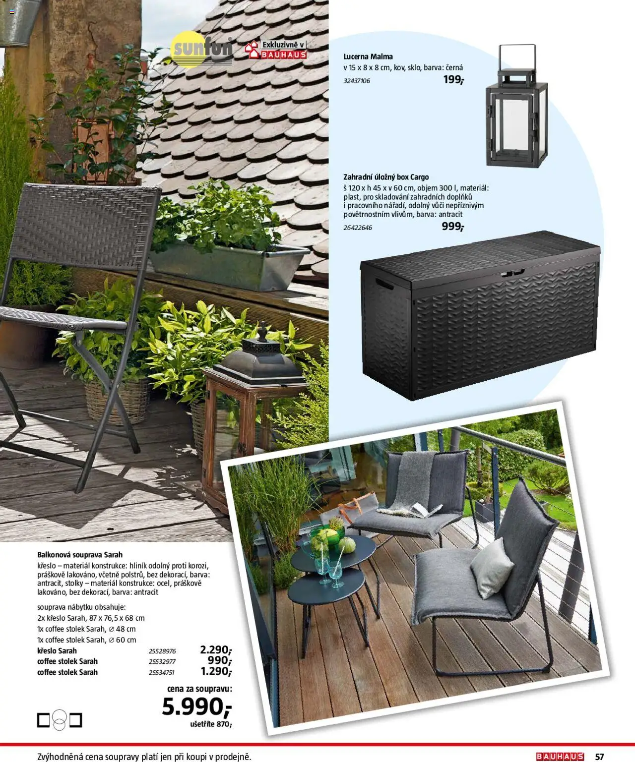 Bauhaus katalog Zahradní nábytek - strana 57- platný od 01.04.2025