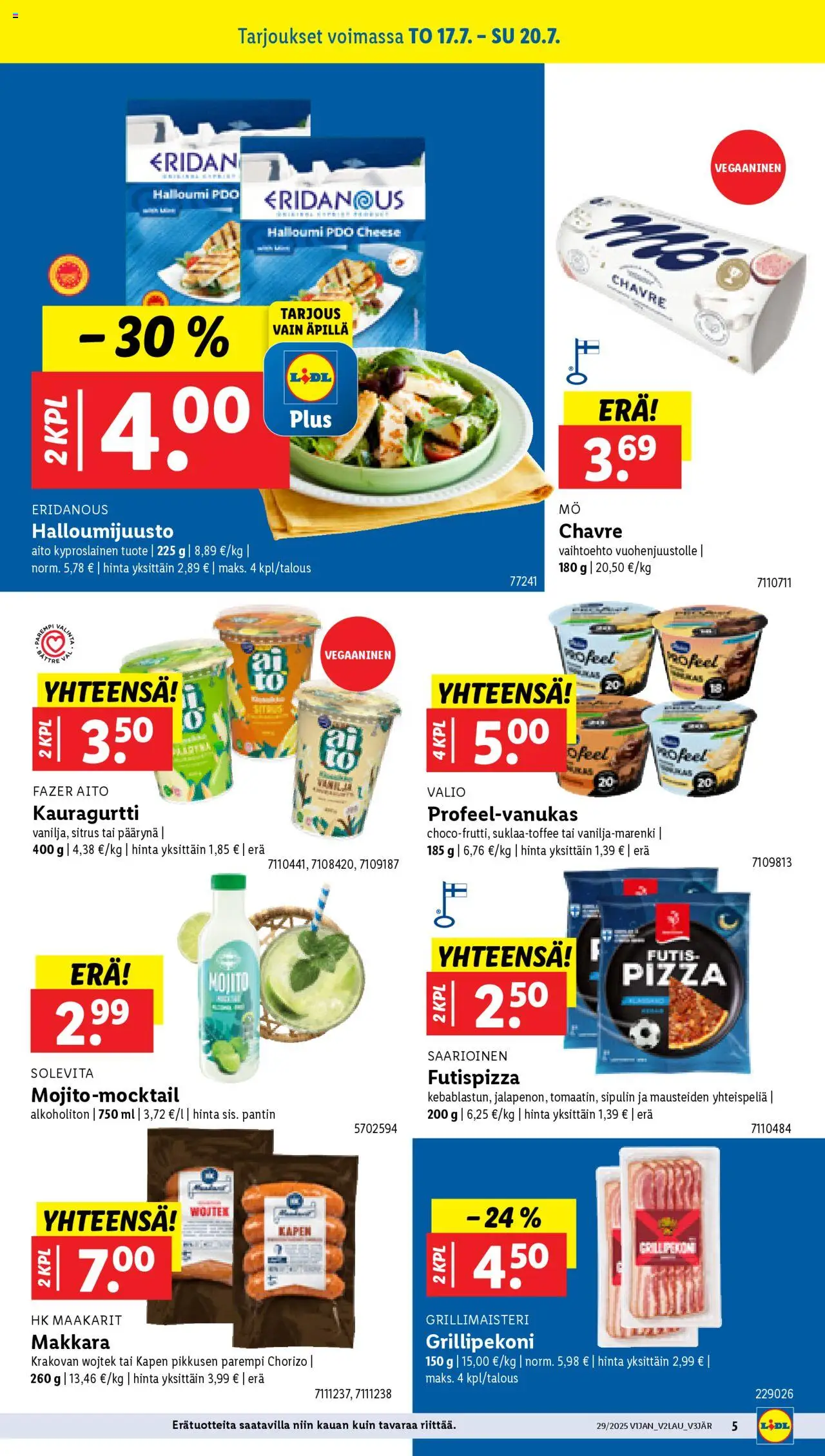 Lidl tarjoukset - sivu 7- voimassa alkaen 17/07/2025