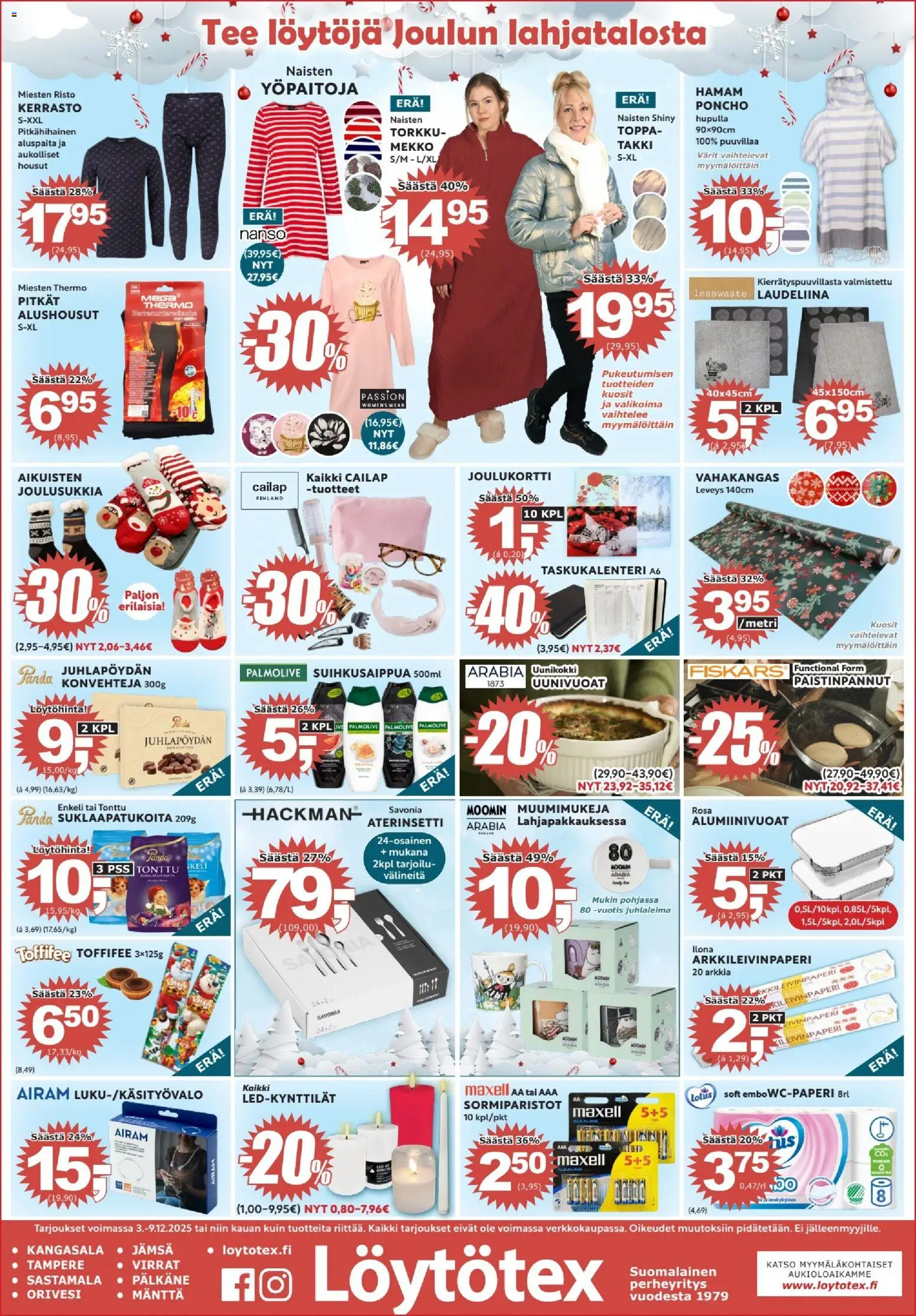 Löytötex tarjoukset - sivu 1- voimassa alkaen 03/12/2025