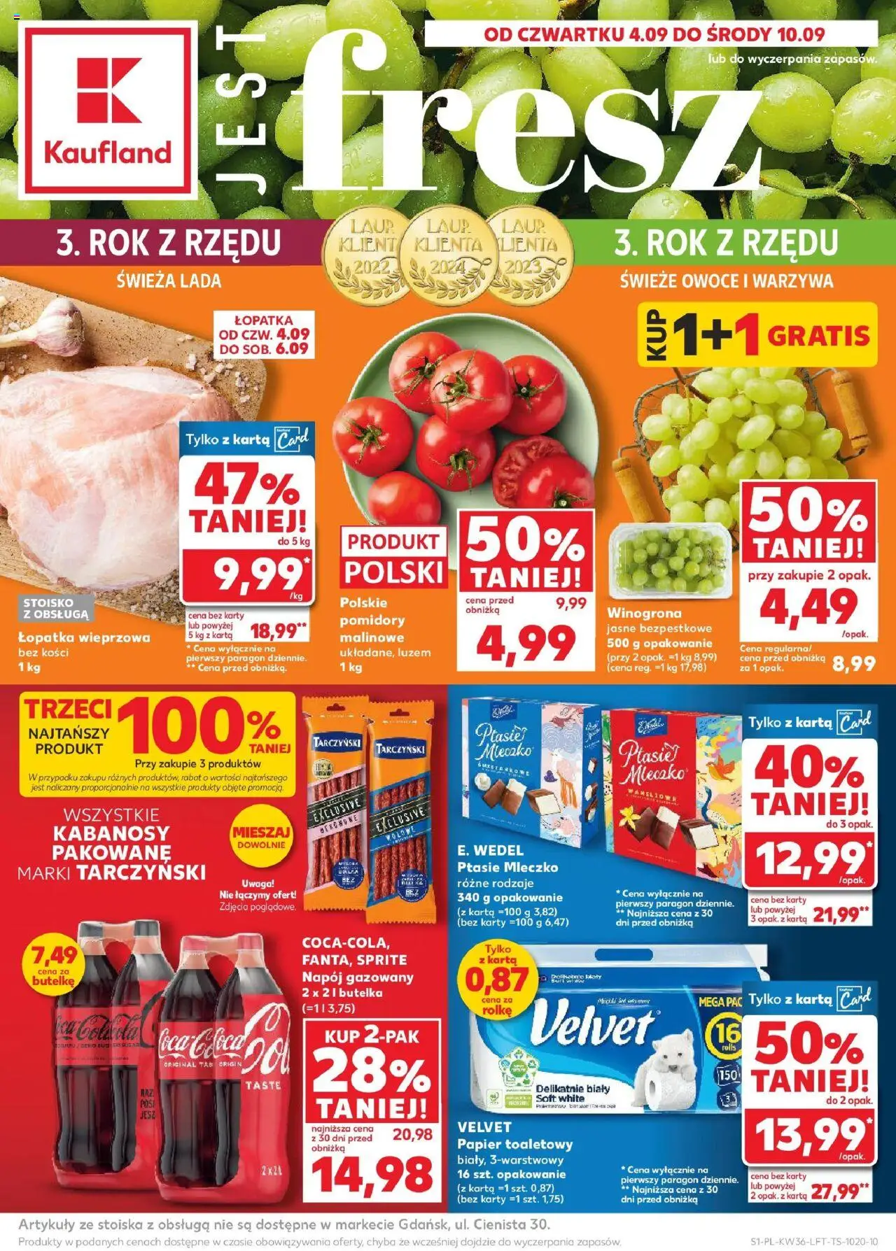 Kaufland gazetka - strona 1- ważny od 04.09.2025