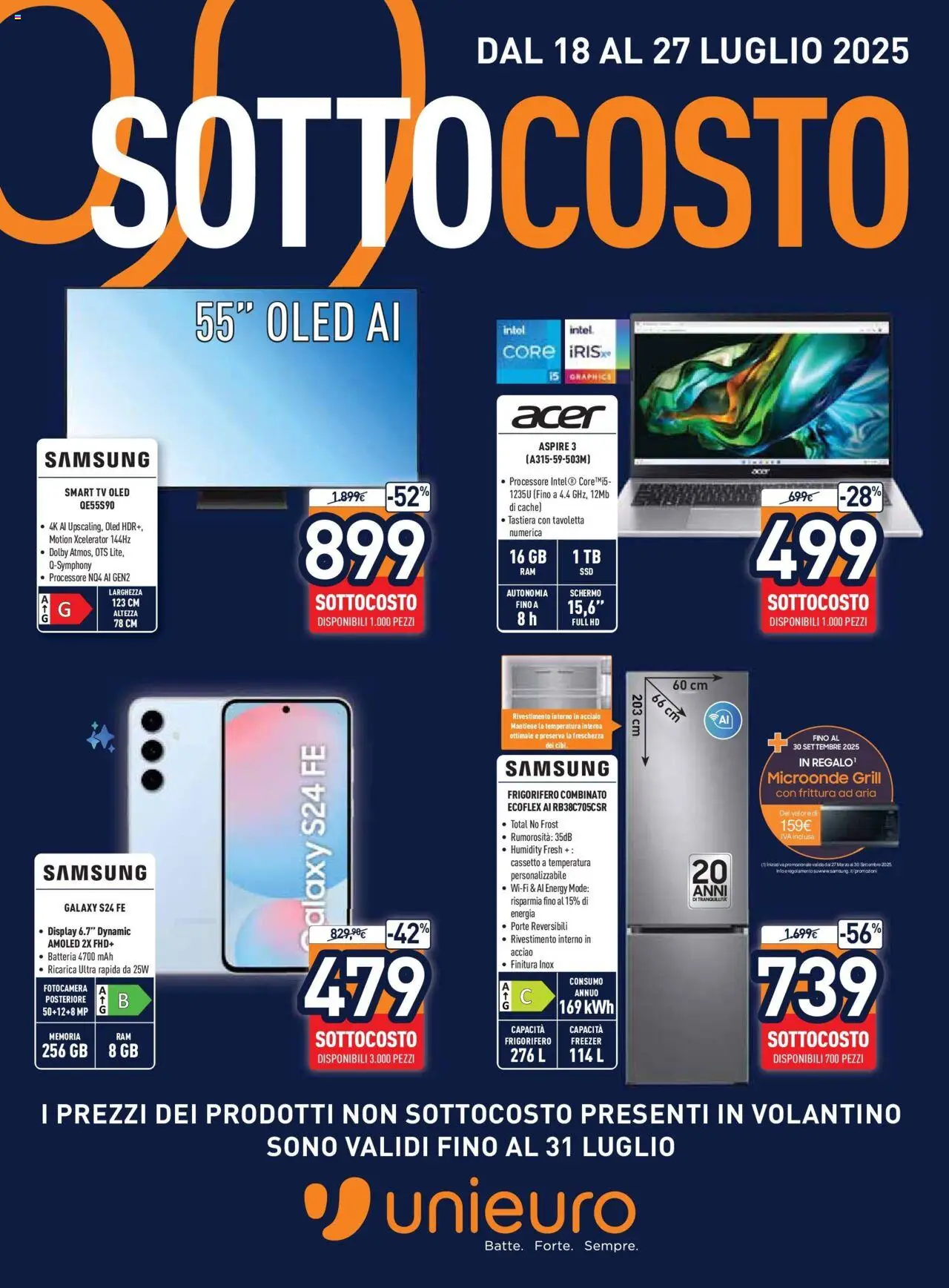 Volantino Unieuro	 - pagina 1 - valido dal 17/07/2025