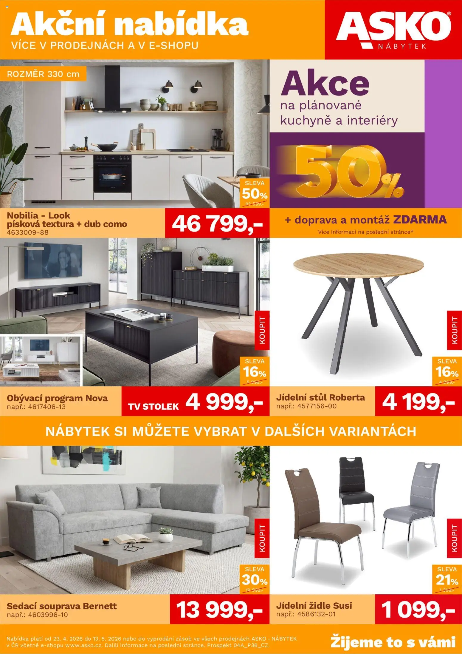 ASKO nábytek leták - strana 1- platný od 23.04.2026