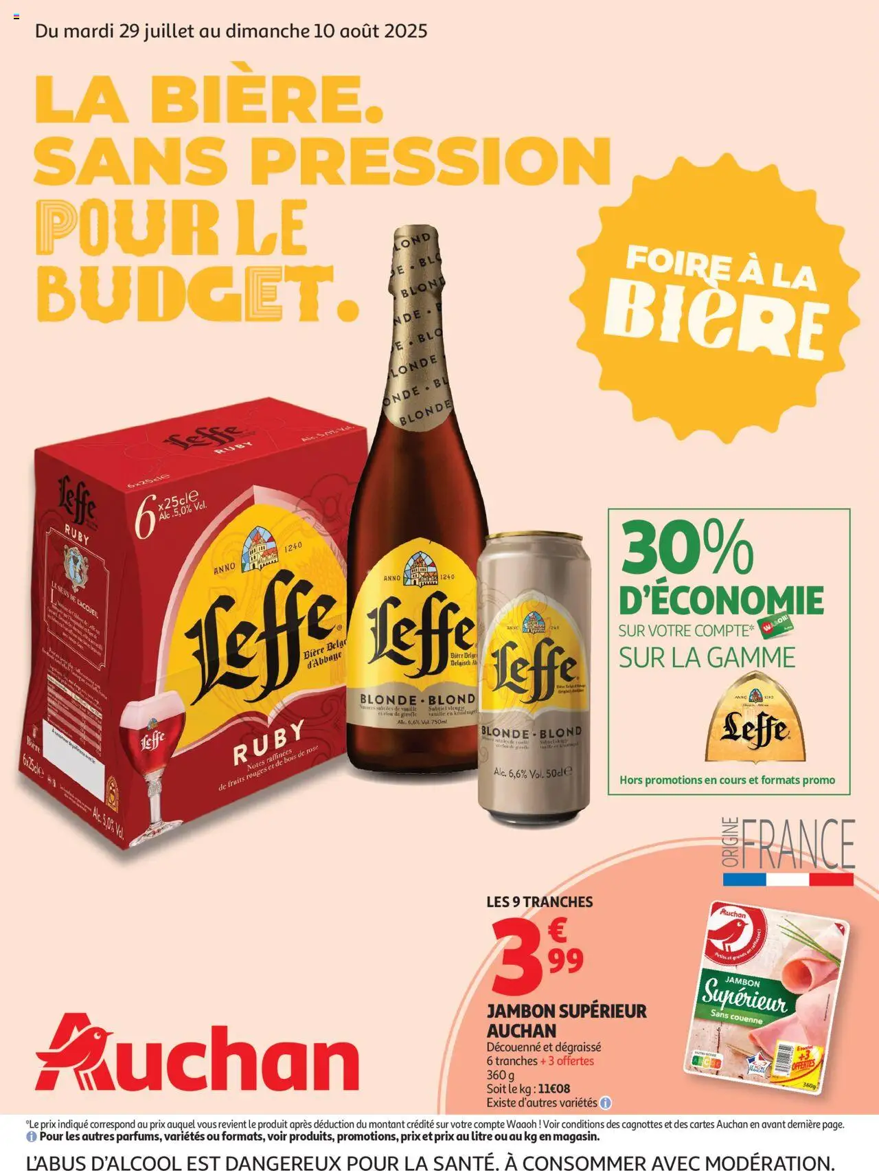 Auchan folder / publicité - pagina 1- geldig vanaf 29/07/2025
