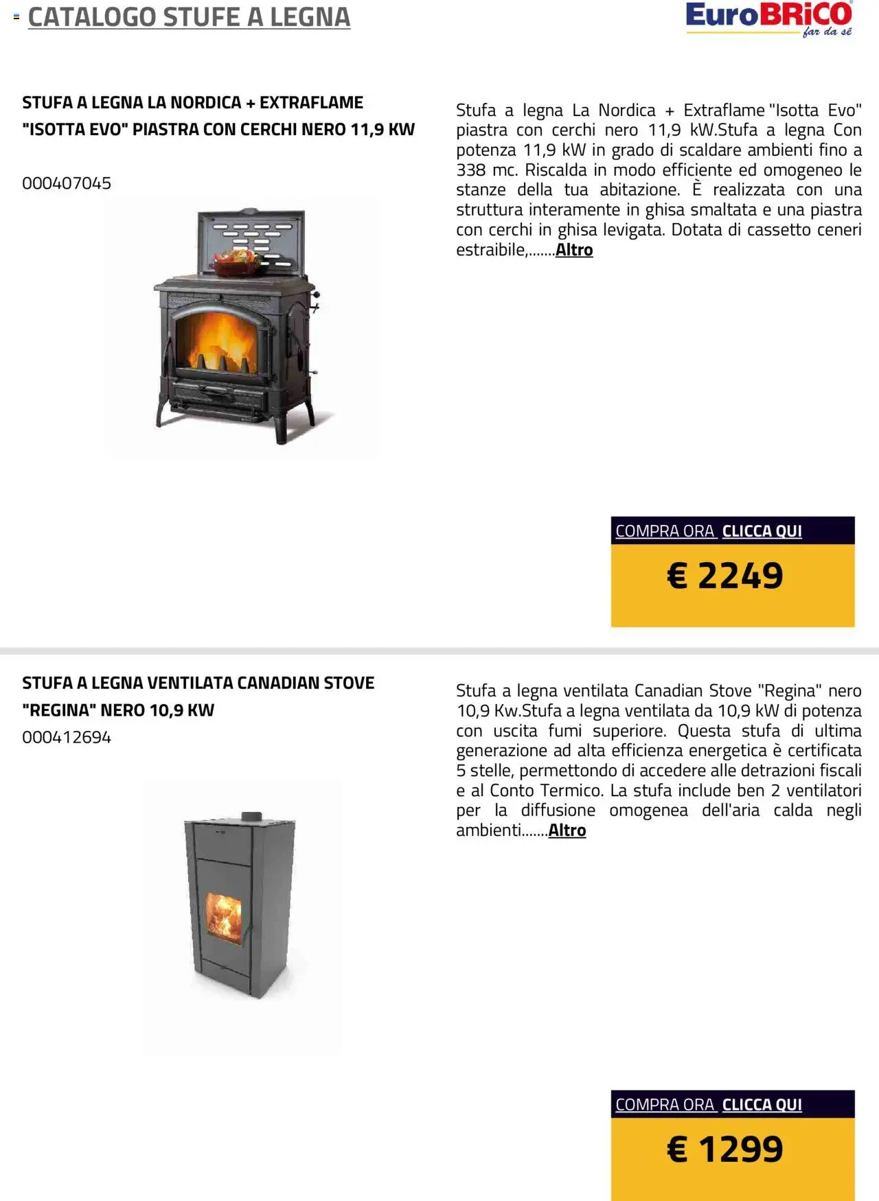 Eurobrico Stufe a Legna catalogo - pagina 17 - valido dal 23/07/2025