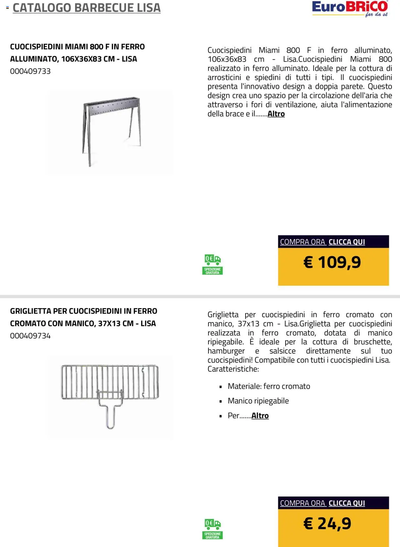 Eurobrico Barbecue Lisa catalogo - pagina 7 - valido dal 23/07/2025