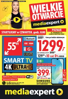 Podgląd Mediaexpert Gazetka - Wielkie otwarcie Poznań, Bukowska 275 (Ławica Shopping Park) ważny od 28.08.2025