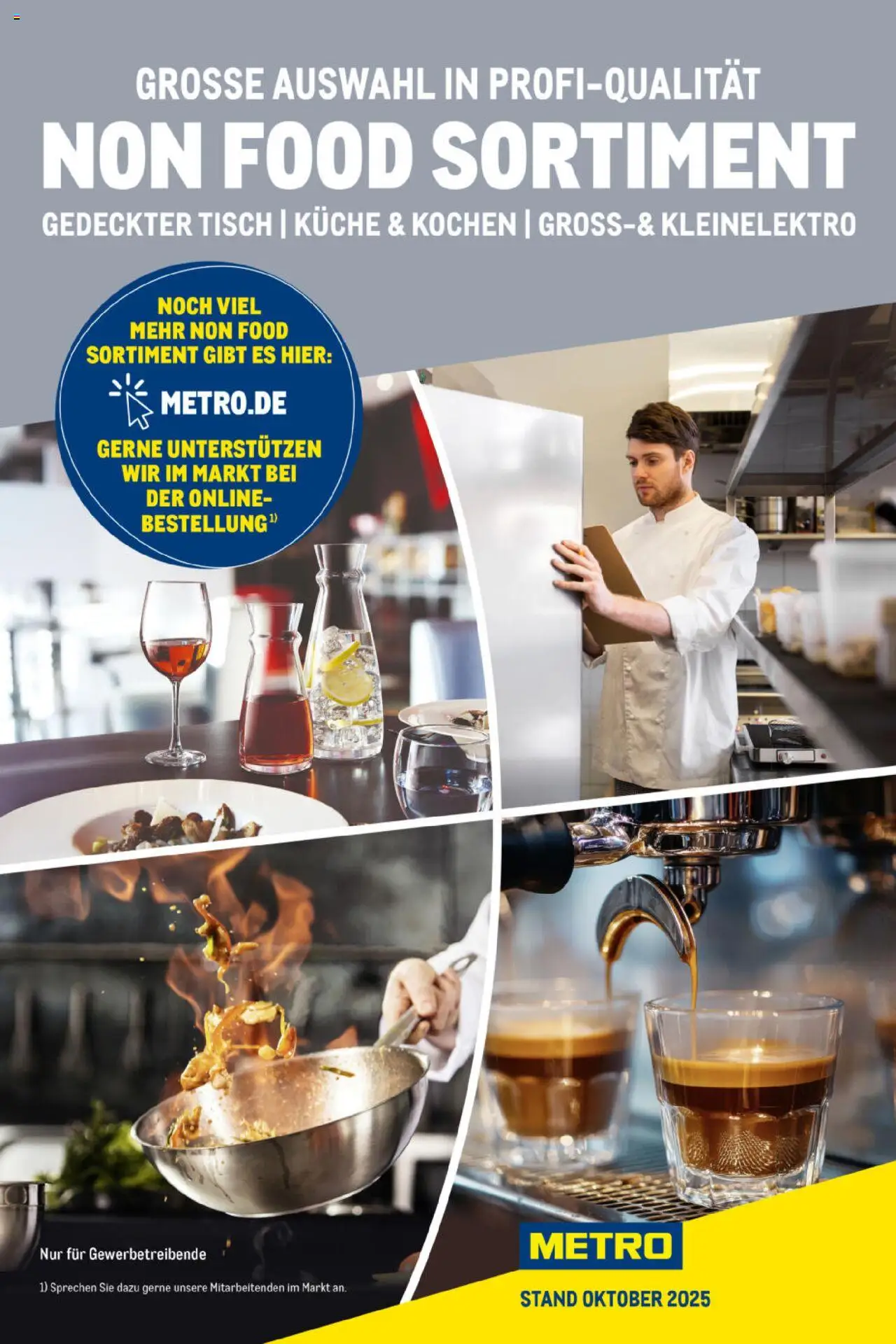 Metro Non Food Sortiment - Seite 1 - gültig ab 01.10.2025