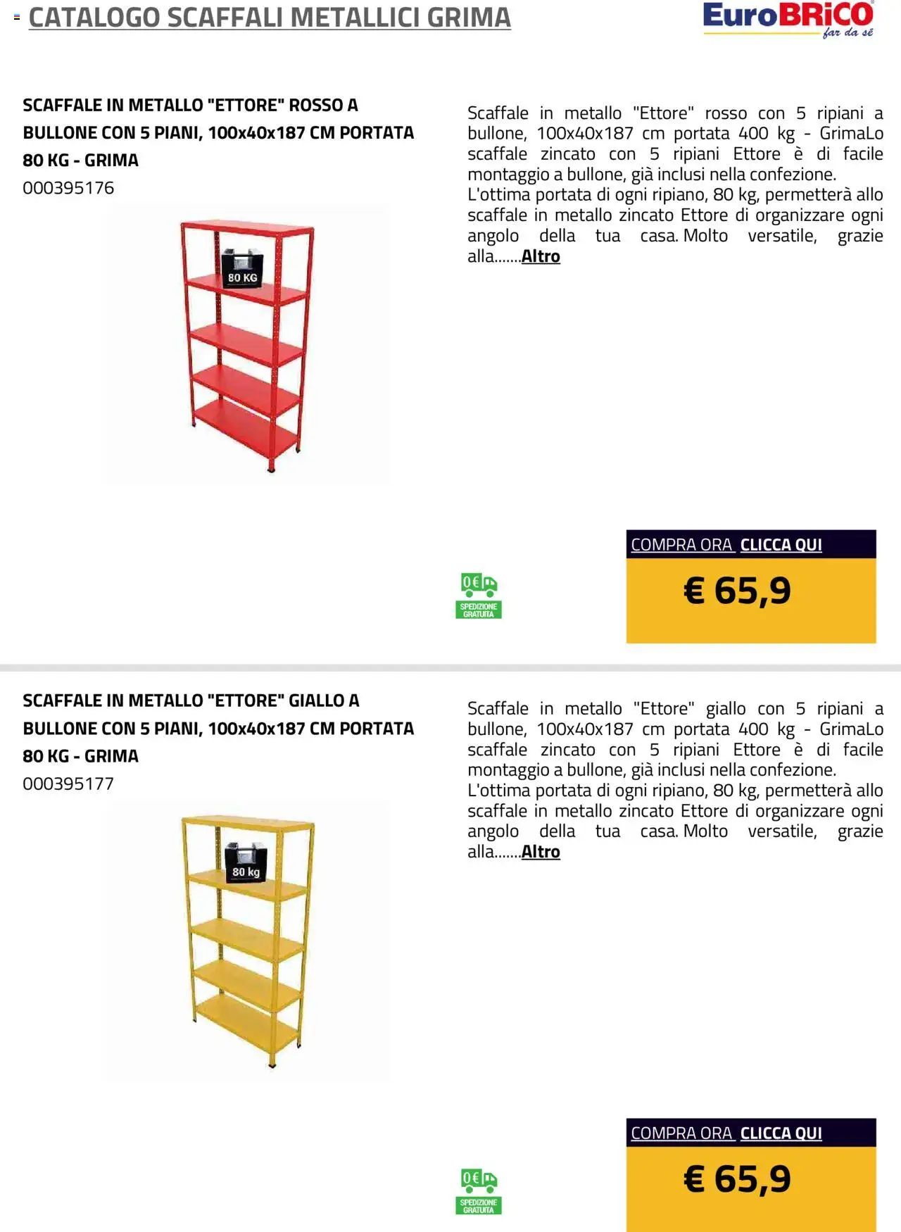 Eurobrico Scaffali metallici Grima catalogo - pagina 13 - valido dal 23/07/2025