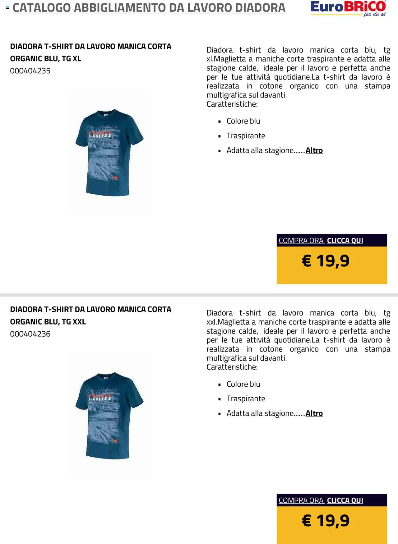 Eurobrico Abbigliamento da Lavoro Diadora catalogo - pagina 67 - valido dal 23/07/2025