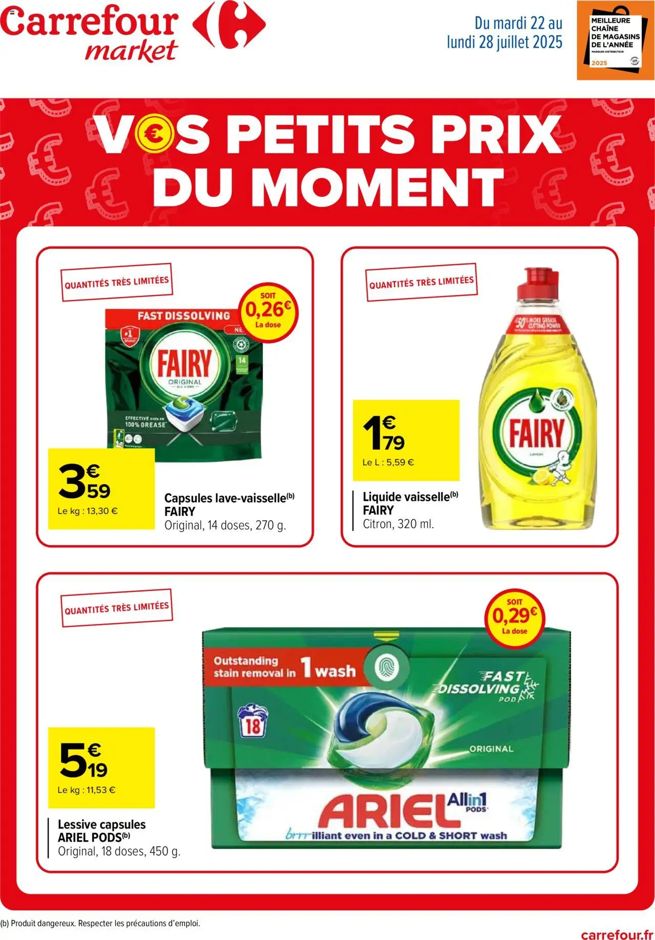 Carrefour Market les petits prix du moment  - page 1 - valable à partir du 22/07/2025