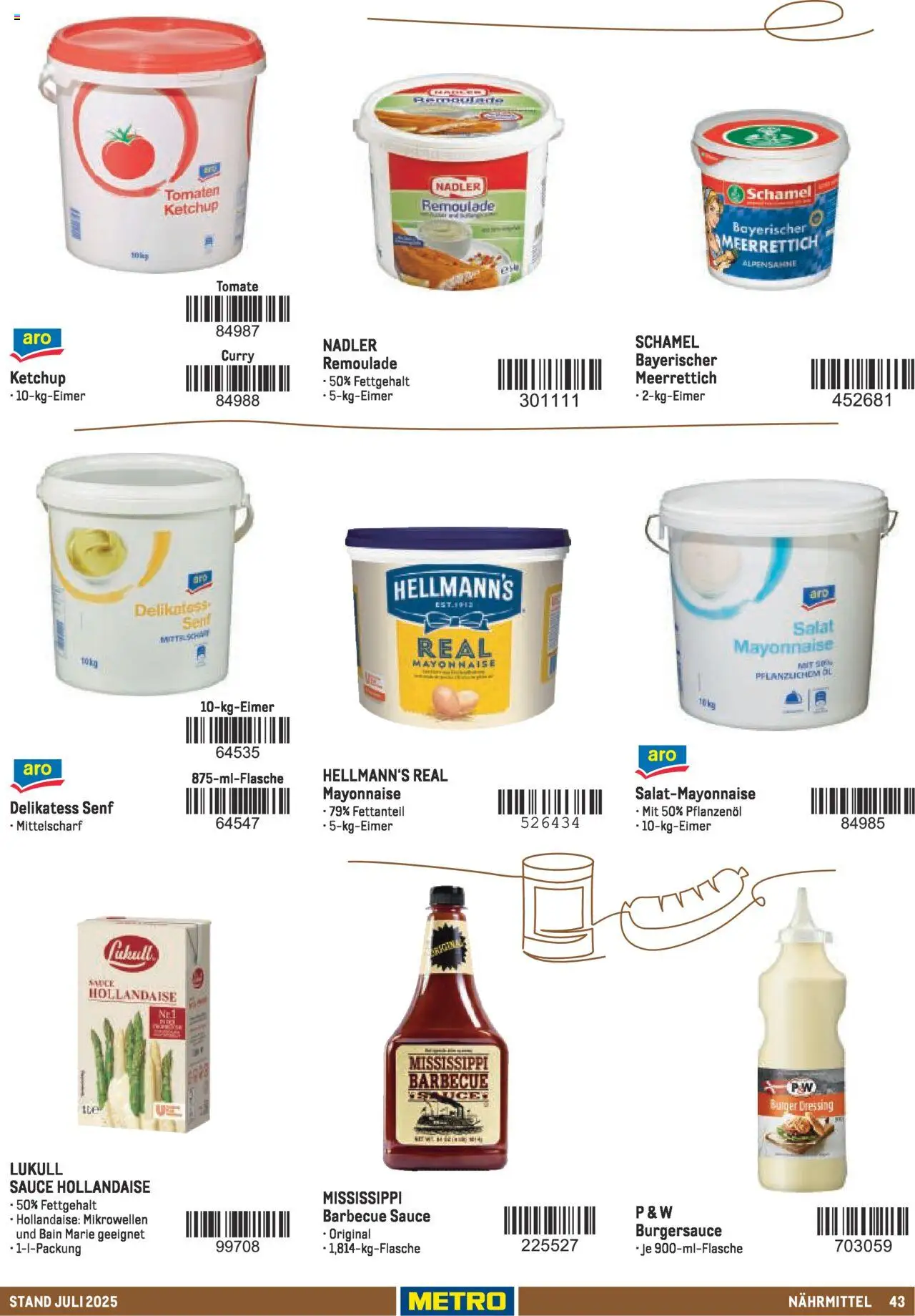 Metro - Sortimentskatalog Lieferservice - Seite 43 - gültig ab 31.07.2025
