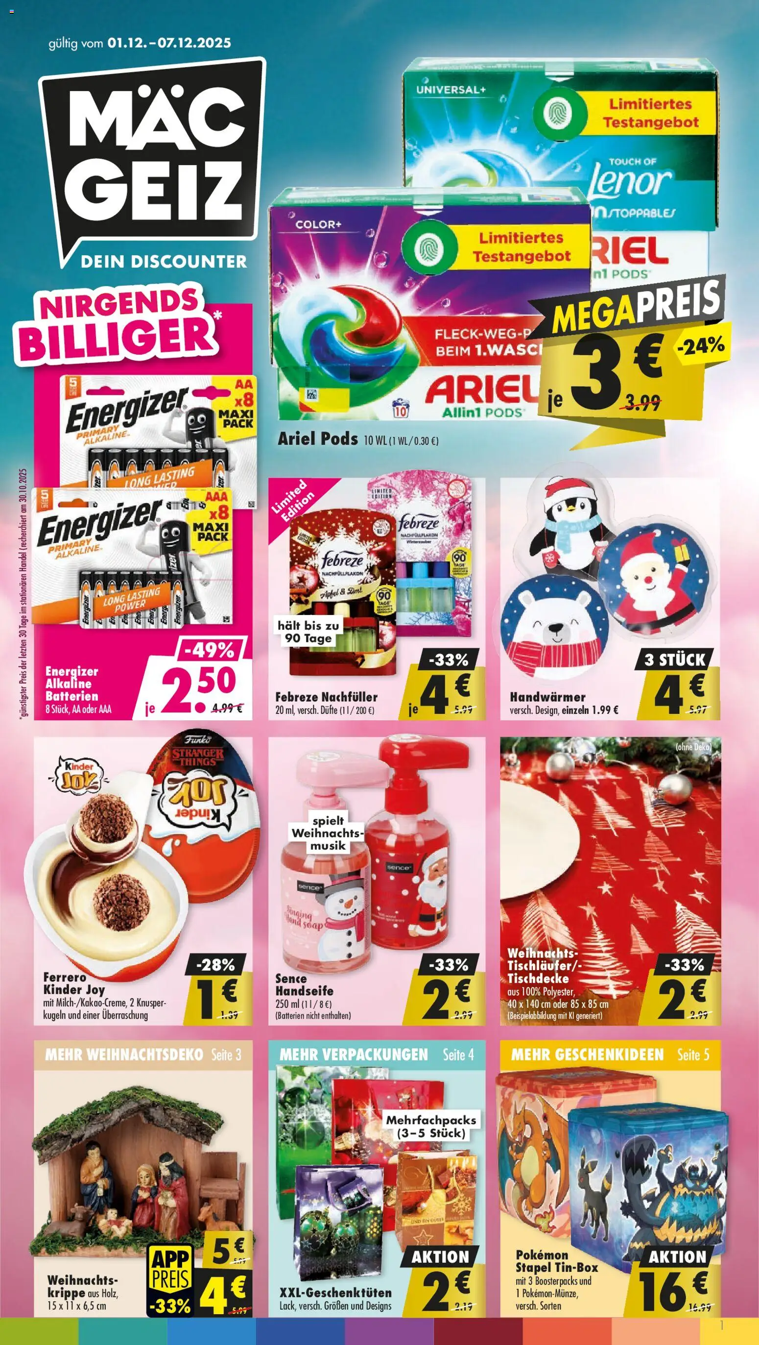 Mäc Geiz Prospekt 	 - Seite 1 - gültig ab 01.12.2025