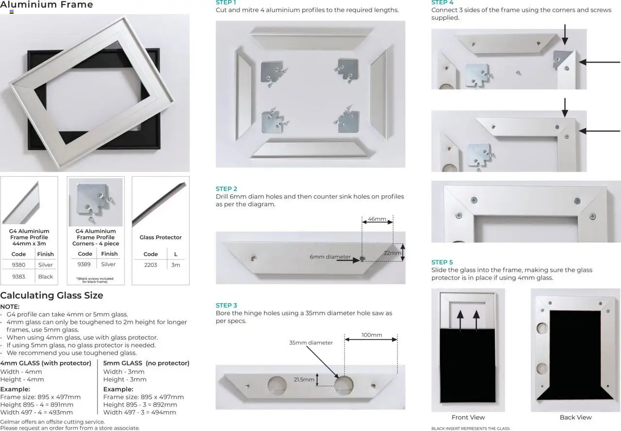 Gelmar G4 Aluminium Frame - page 2- valid from 01/05/2025