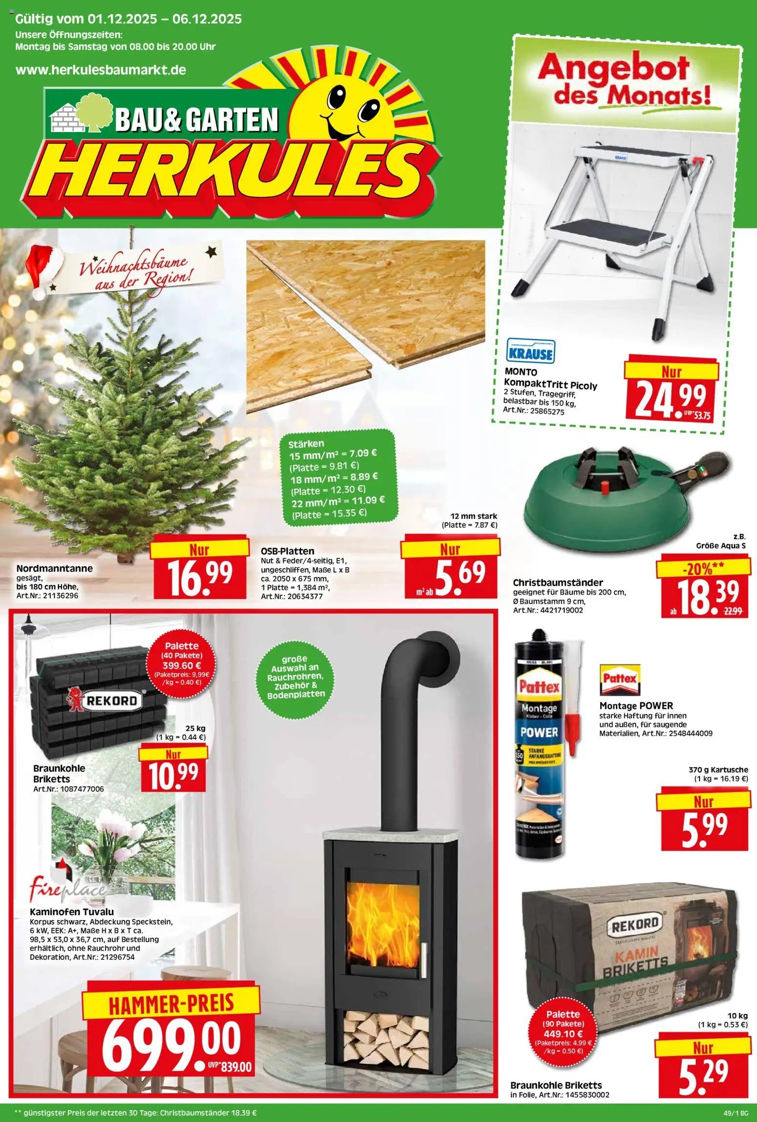 HERKULES Bau & Garten - Seite 1 - gültig ab 01.12.2025