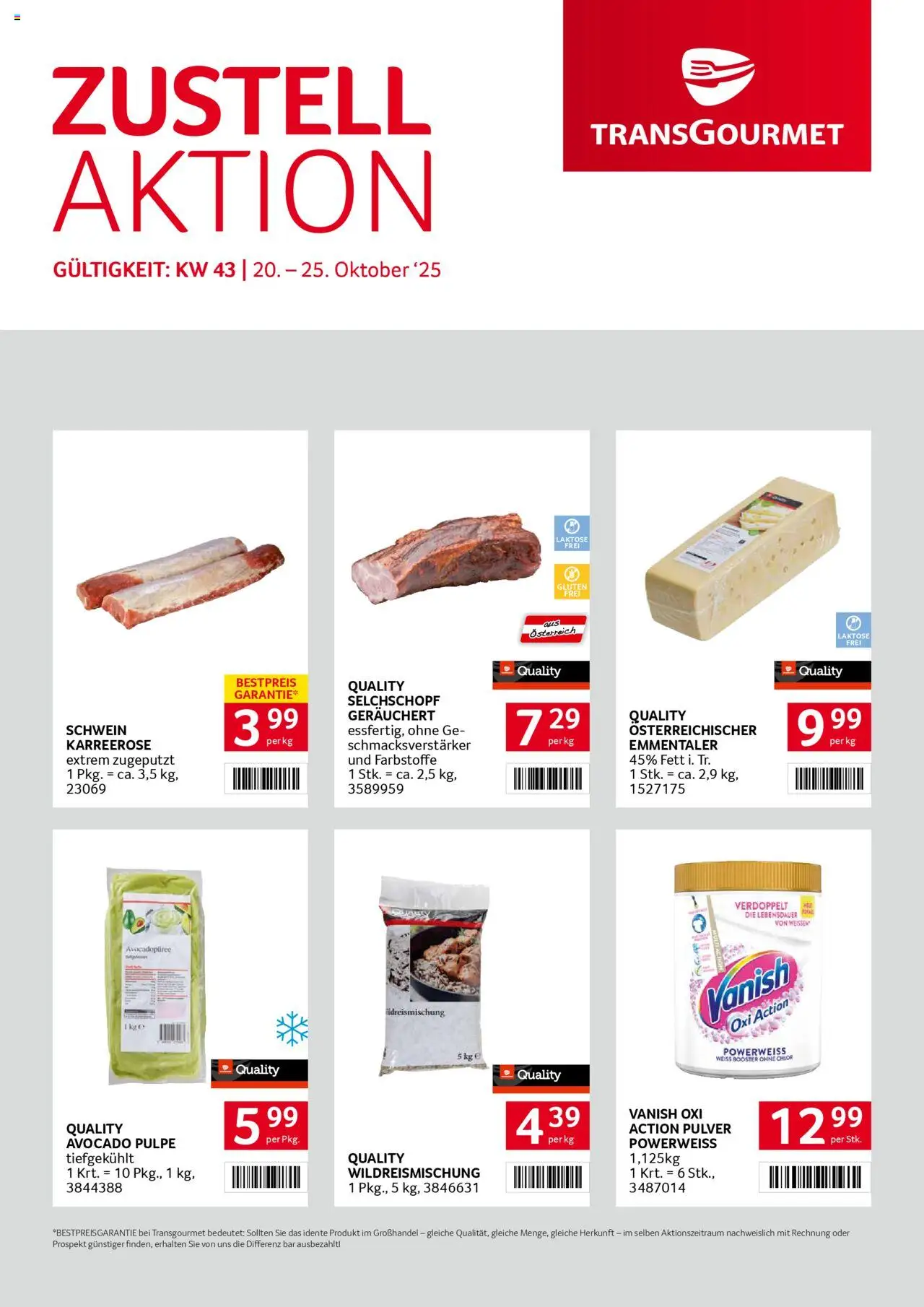 Transgourmet  Zustellaktion - Seite 1- gültig ab 20.10.2025