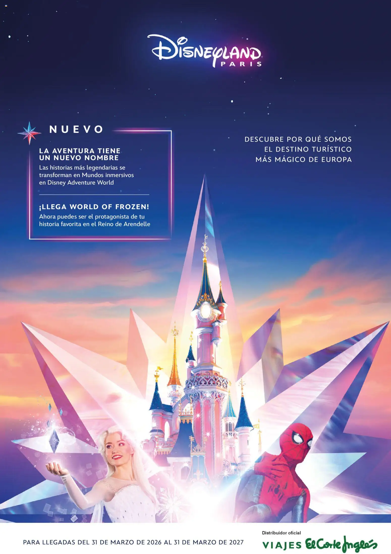 Viajes El Corte Inglés Folleto Disneyland Paris - Página de 1 - Válido desde 31/03/2026