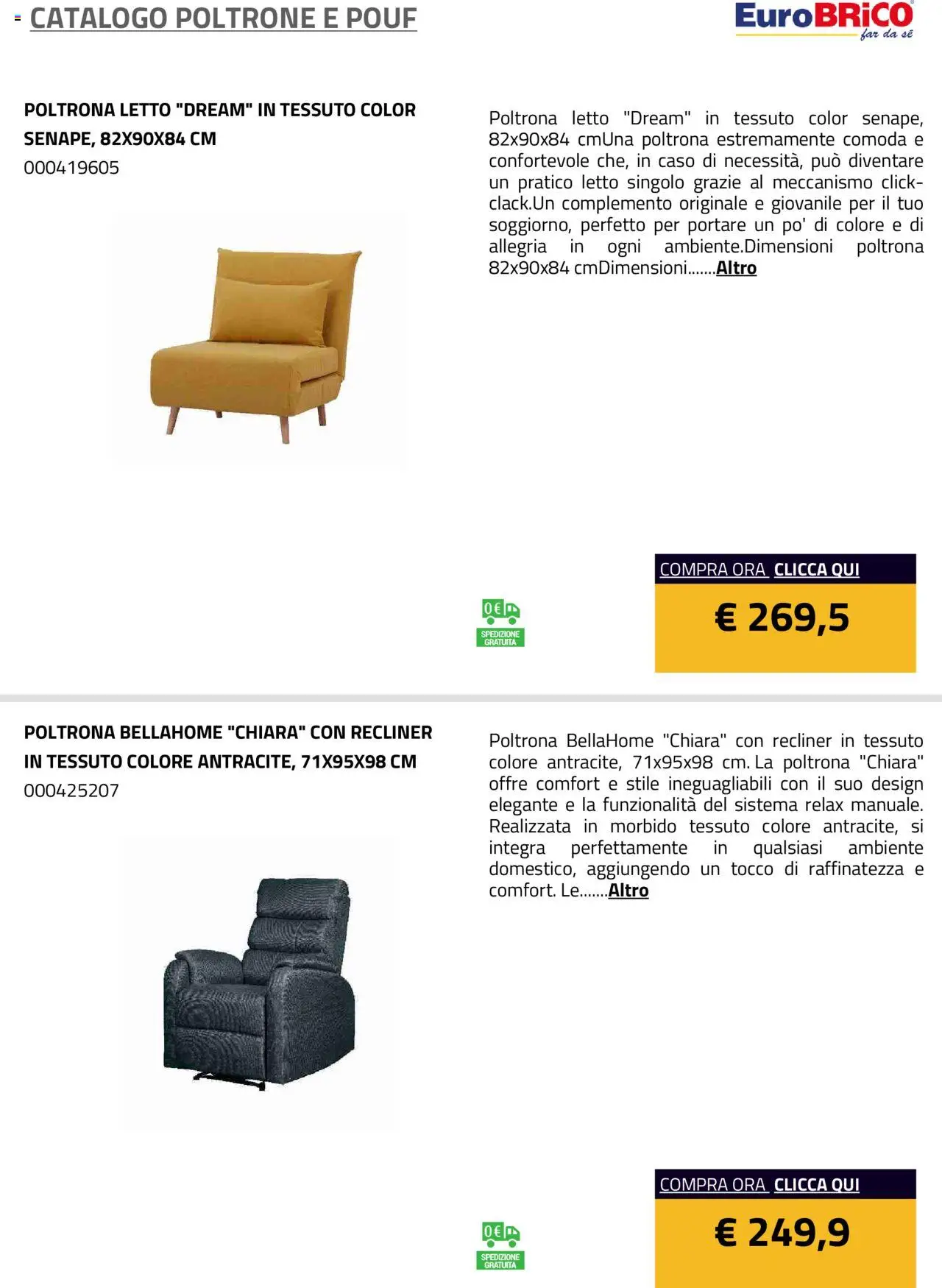 Eurobrico Poltrone e Pouf catalogo - pagina 42 - valido dal 23/07/2025
