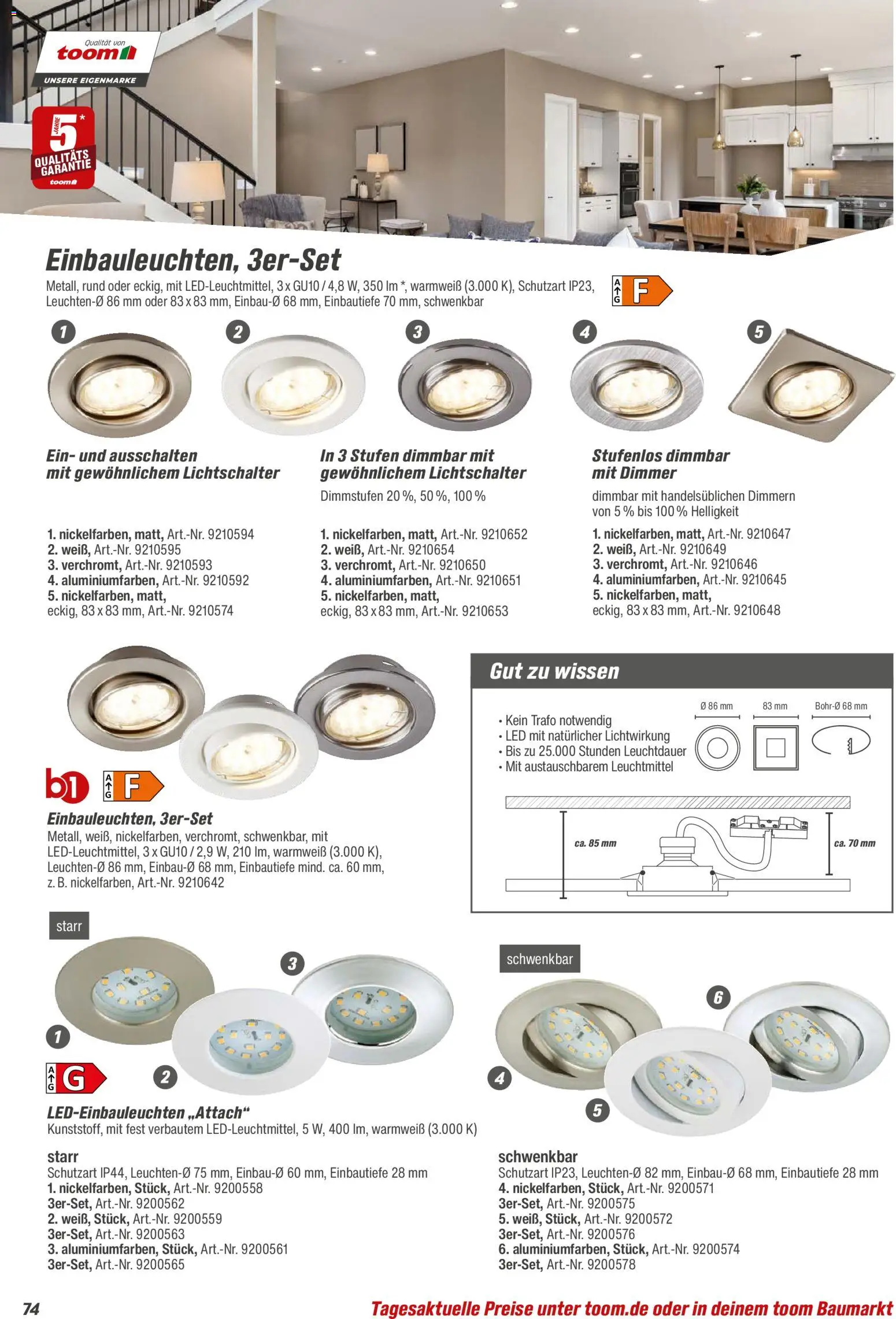 Toom Baumarkt  Wohnen & Haushalt 2026 - Seite 74 - gültig ab 01.01.2026