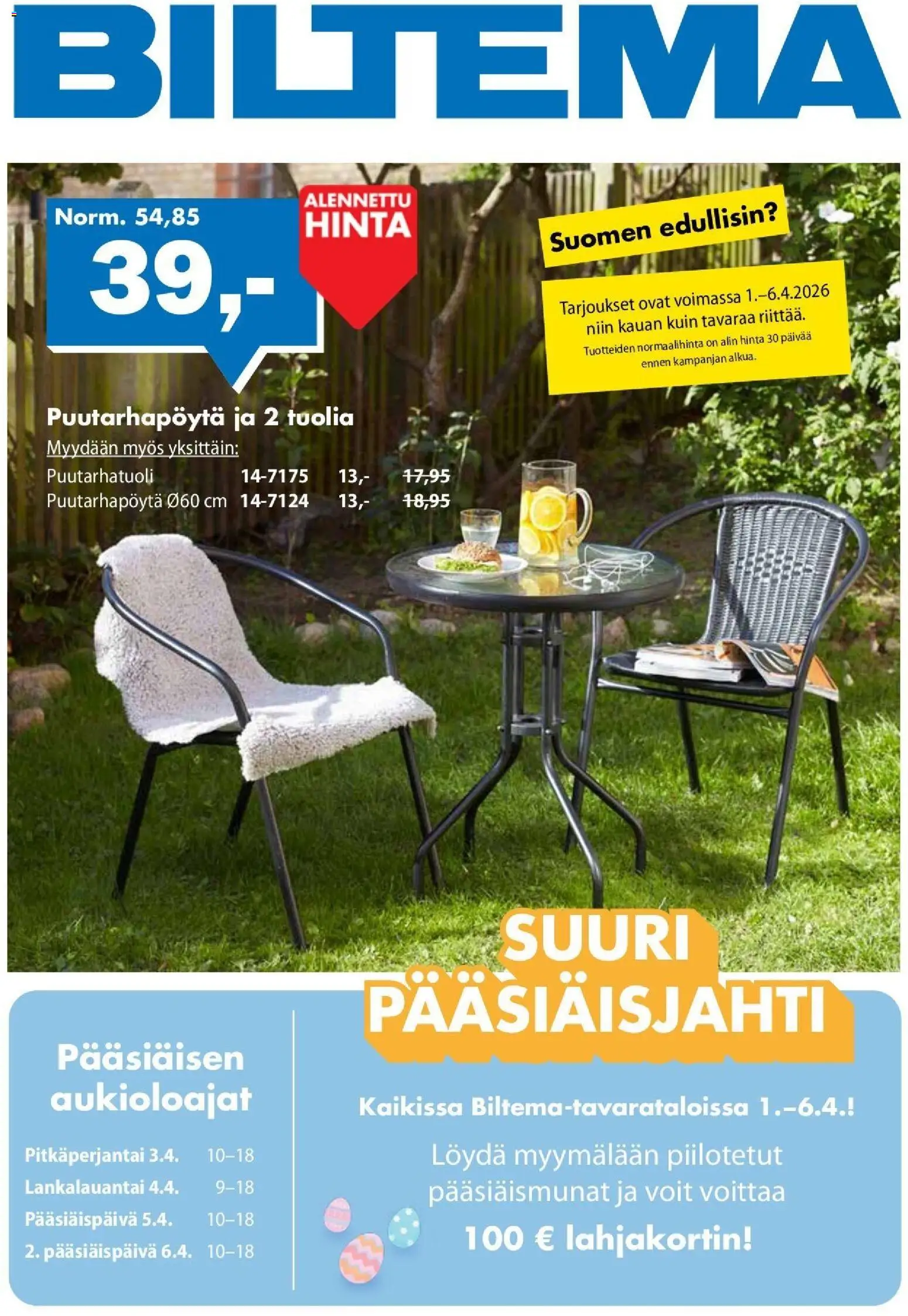 Biltema tarjoukset - sivu 1- voimassa alkaen 01/04/2026