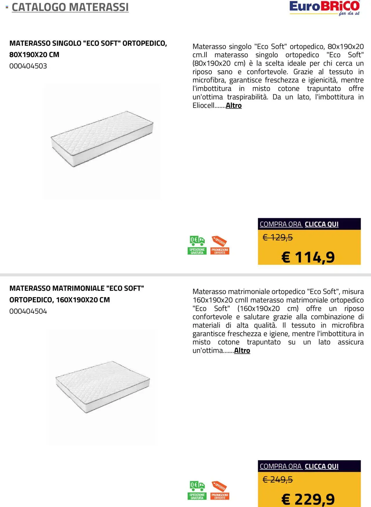 Eurobrico Materassi catalogo - pagina 10 - valido dal 23/07/2025