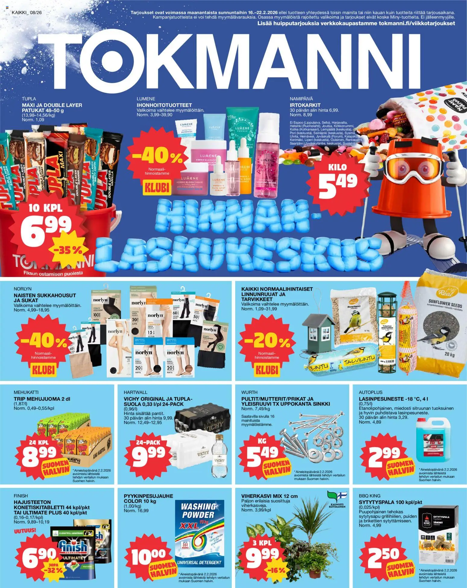 Tokmanni tarjoukset - sivu 1- voimassa alkaen 16/02/2026
