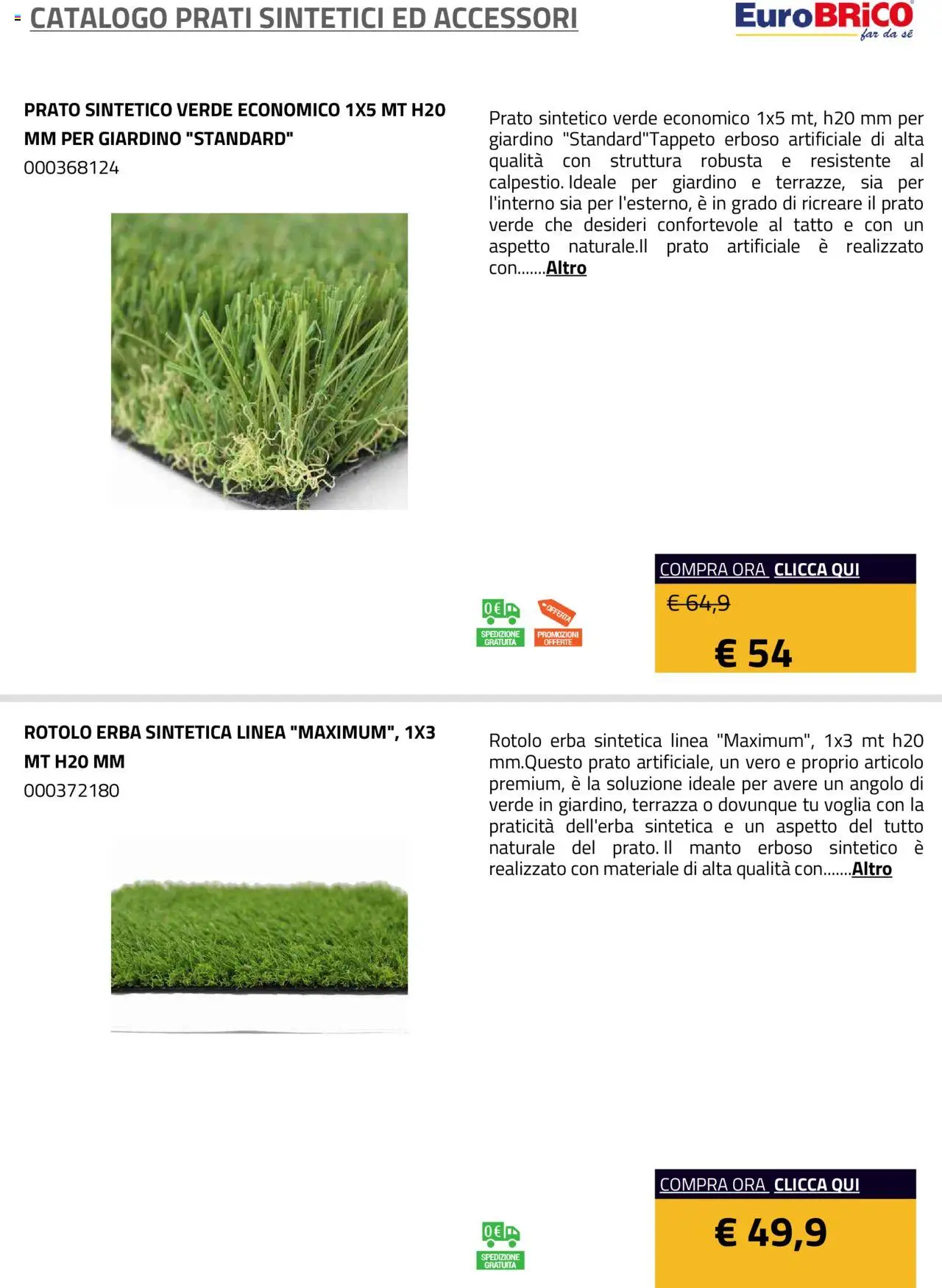 Eurobrico Prati sintetici ed Accessori catalogo - pagina 12 - valido dal 23/07/2025