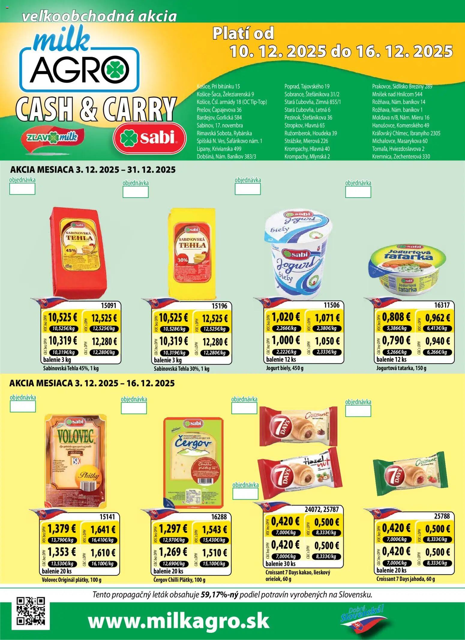 Milk Agro Cash & Carry - strana 1- platný od 10.12.2025