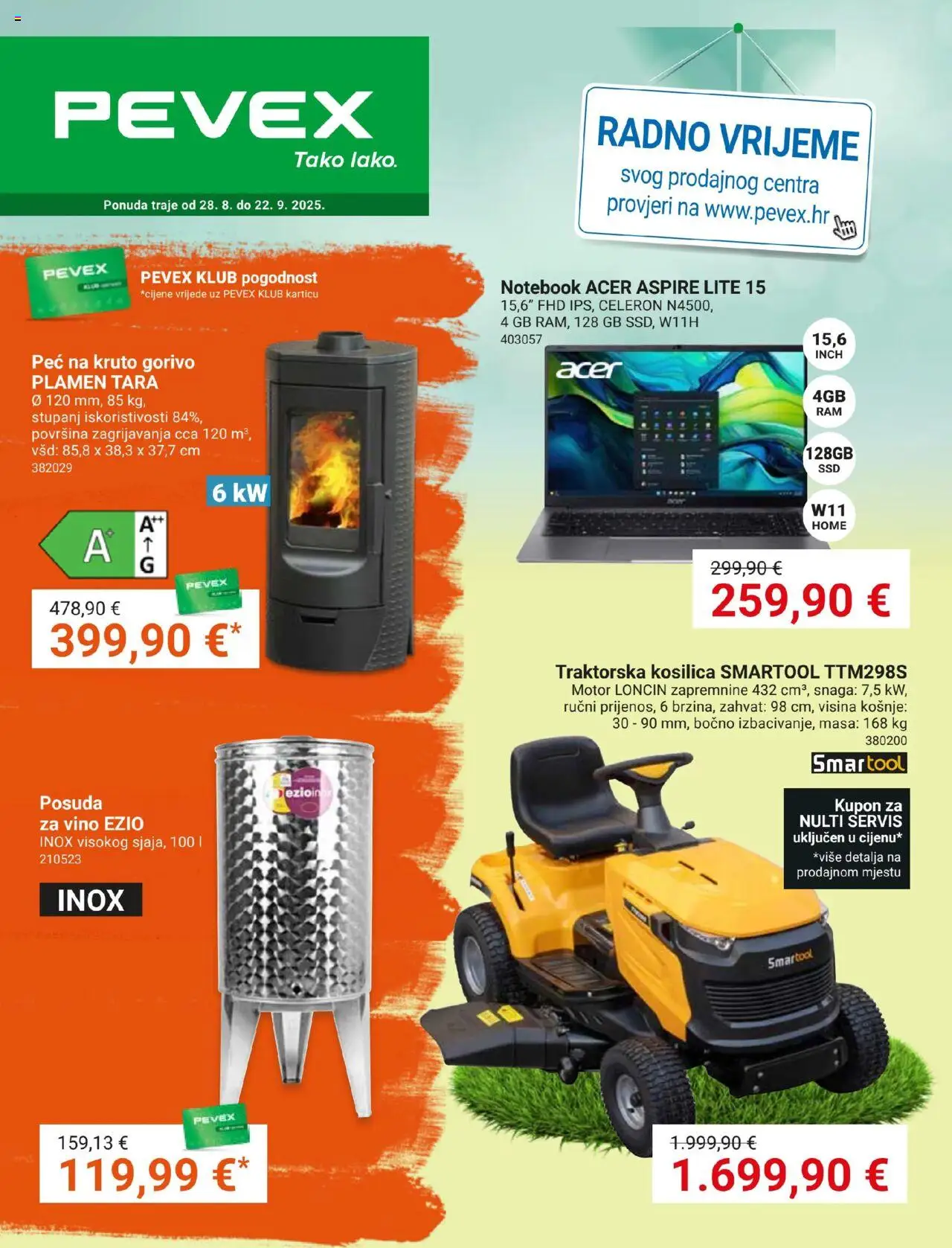 Katalog Pevex - stranica 1- važeći od 28.08.2025