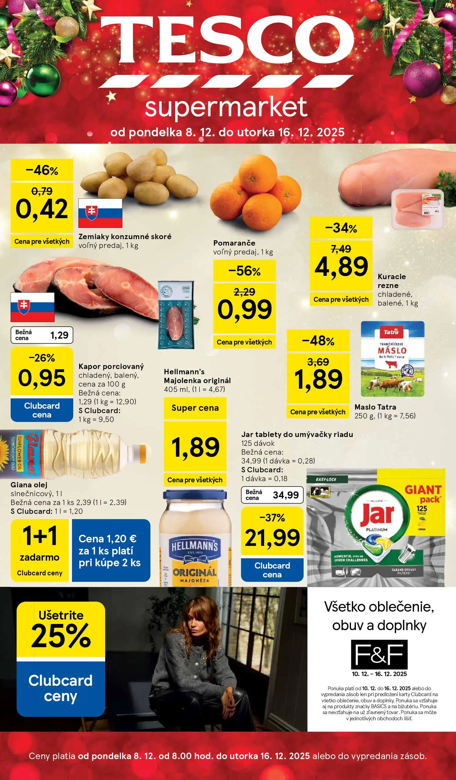 Tesco Supermarket - leták - strana 1- platný od 08.12.2025