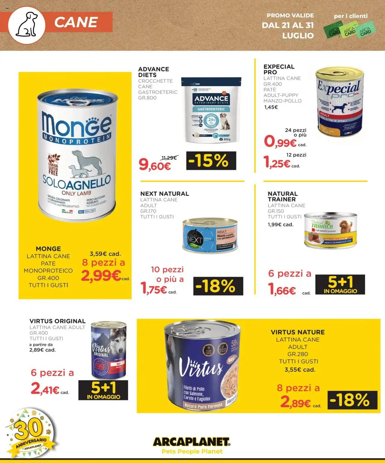 Volantino Arcaplanet	 - pagina 4 - valido dal 21/07/2025