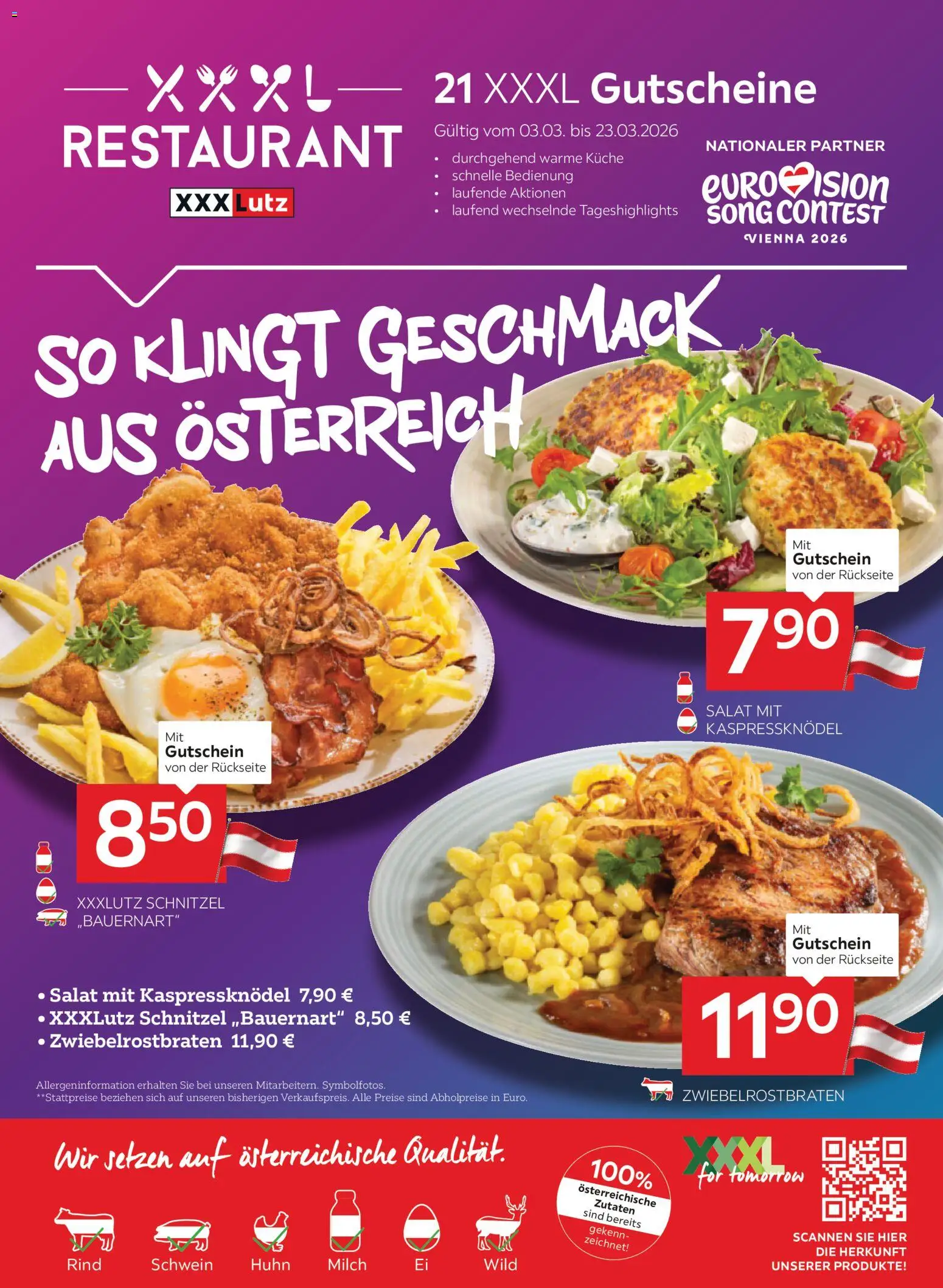 XXXLutz Restaurant - Seite 1- gültig ab 03.03.2026