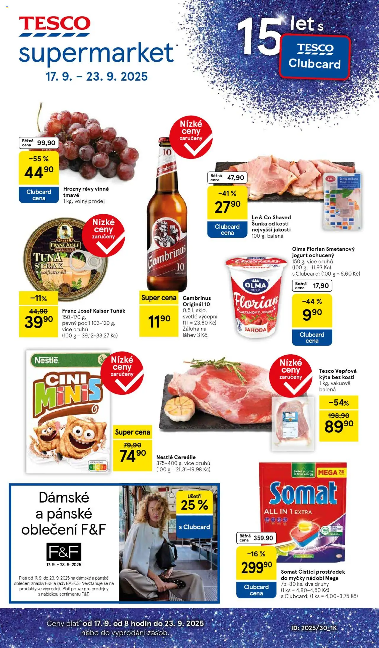 Tesco leták - Supermarket - strana 1- platný od 17.09.2025
