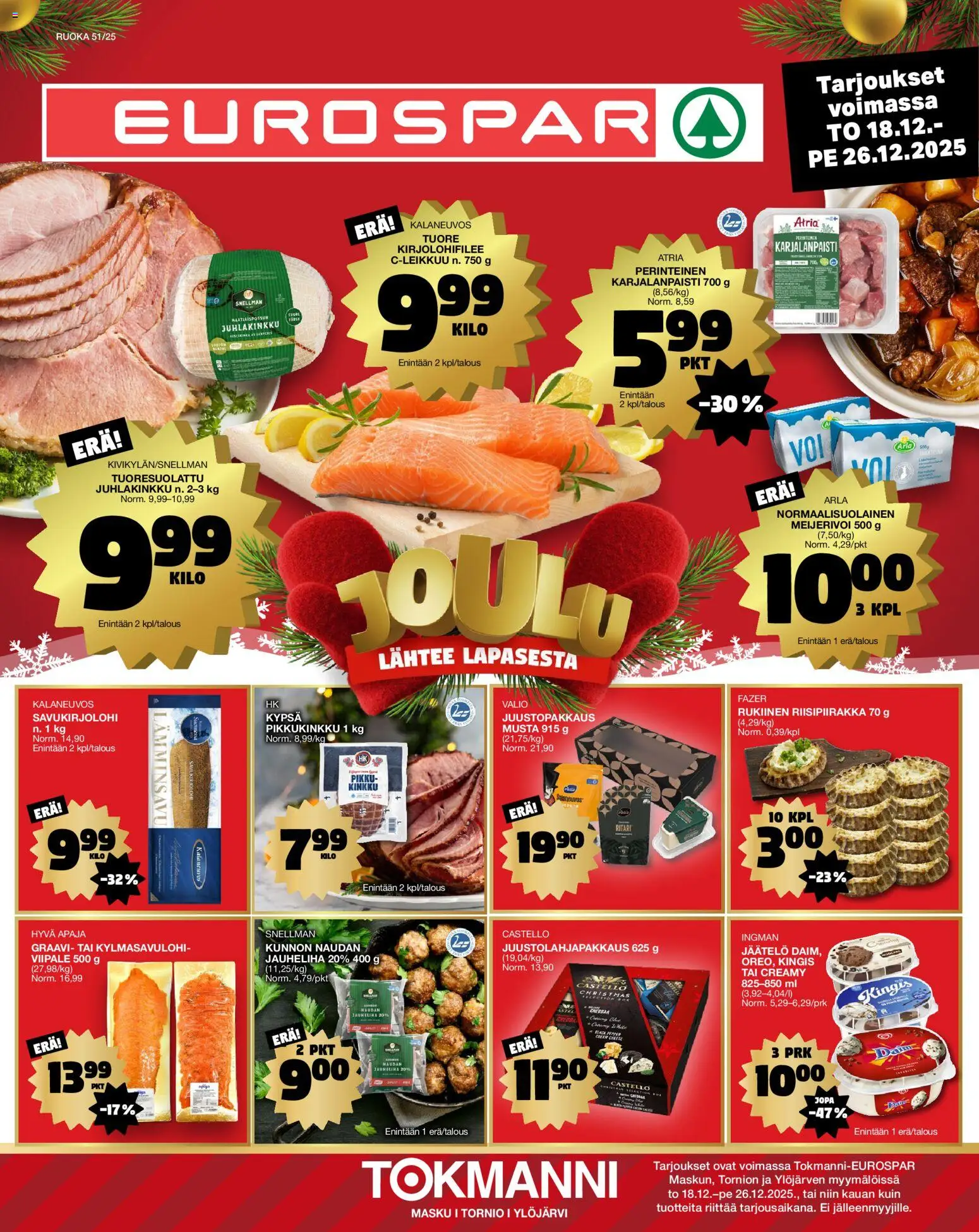 Tokmanni - EUROSPAR - sivu 1- voimassa alkaen 18/12/2025