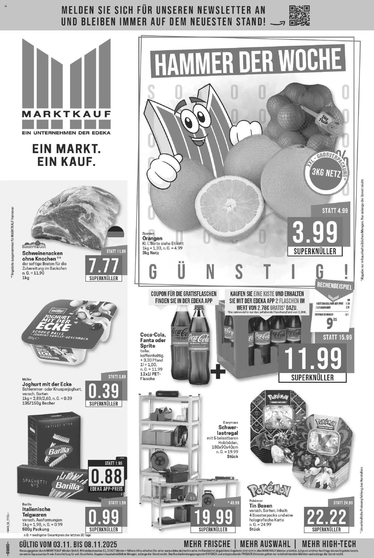 Marktkauf Prospekt 	 - Seite 1 - gültig ab 03.11.2025