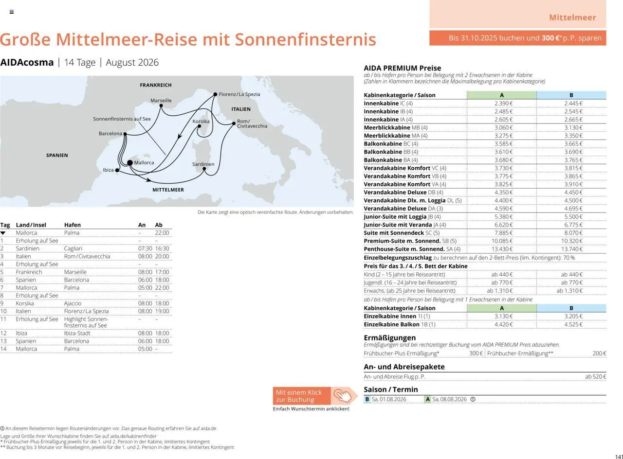 Aida Sommer 2026 - Seite 141 - gültig ab 01.03.2026