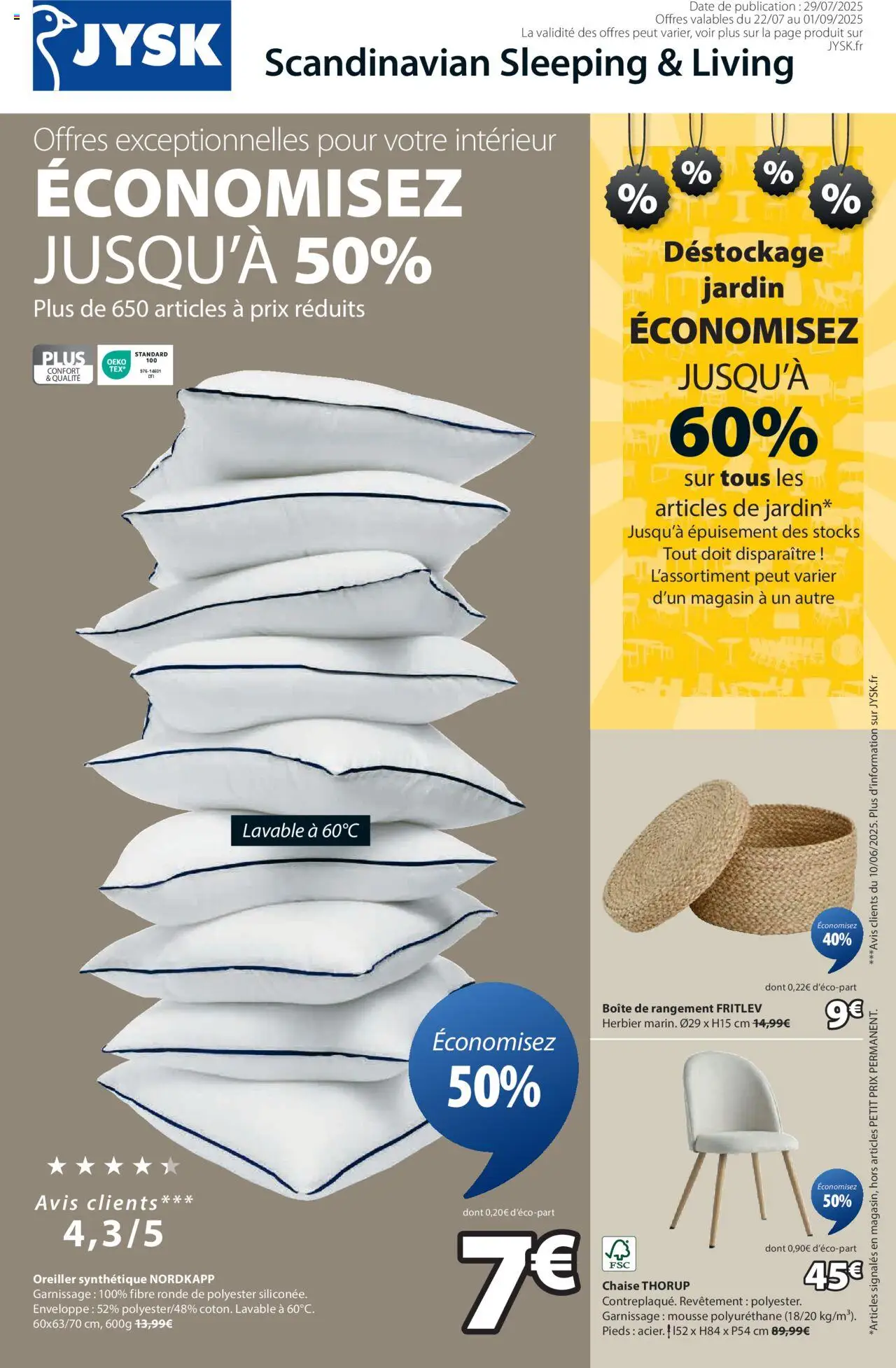 Jysk - Brochure - page 1 - valable à partir du 22/07/2025