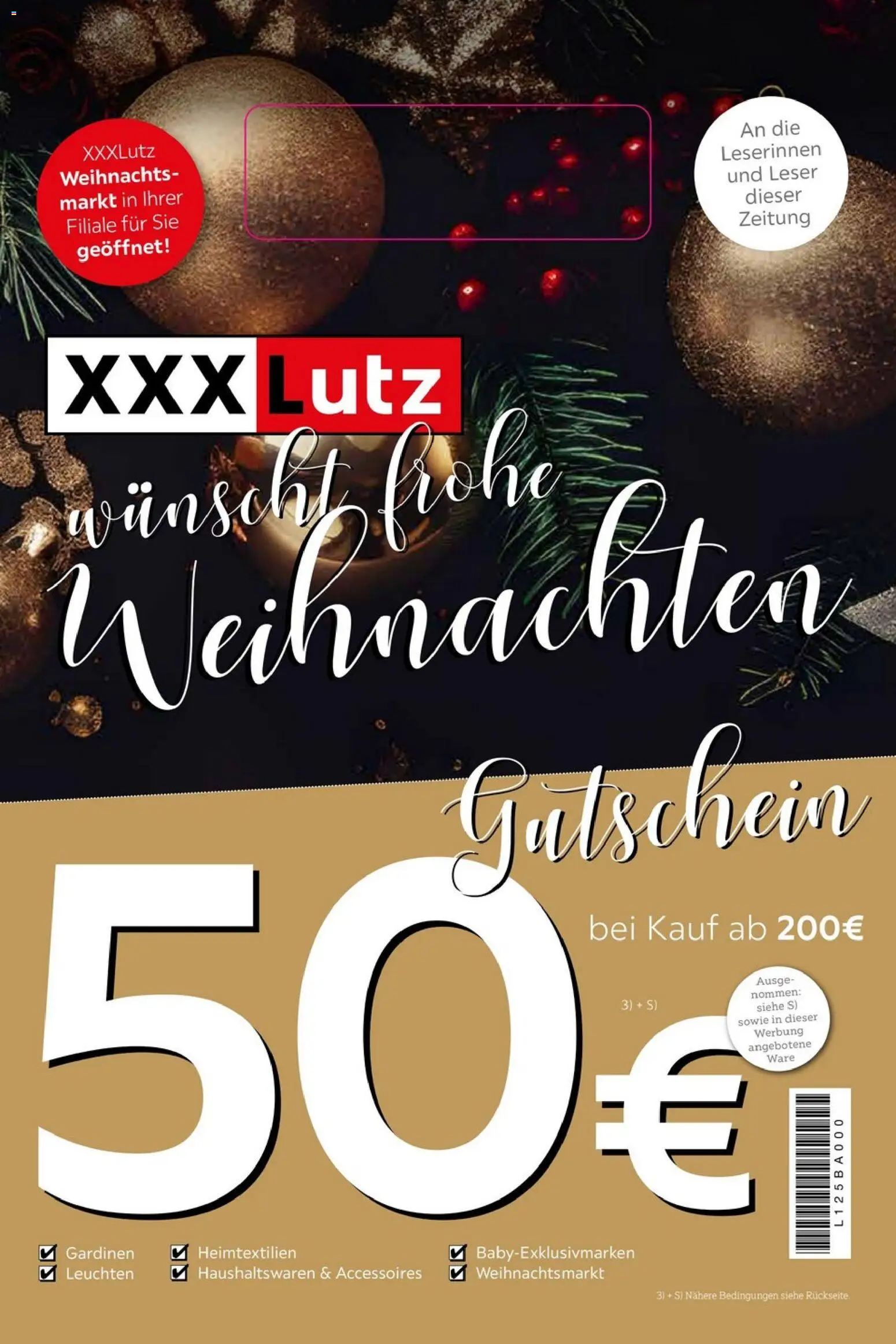 XXXL Lutz Frohe Weihnachten - Seite 1 - gültig ab 30.11.2025