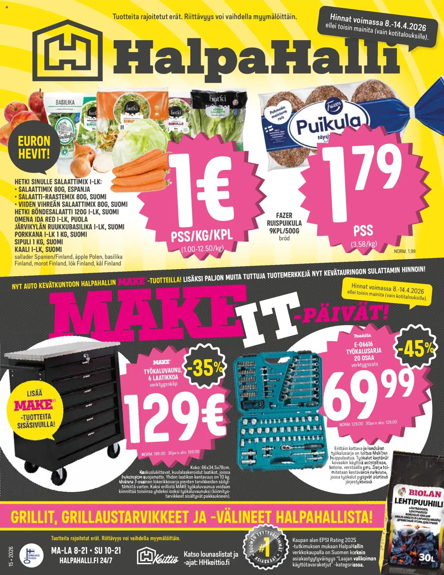 Halpa Halli tarjoukset - sivu 1- voimassa alkaen 08/04/2026