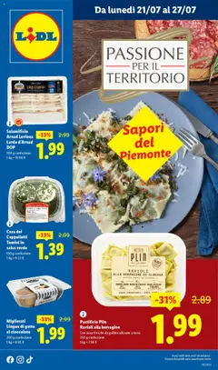 Anteprima Lidl Piemonte catalogo valida dal 21/07/2025