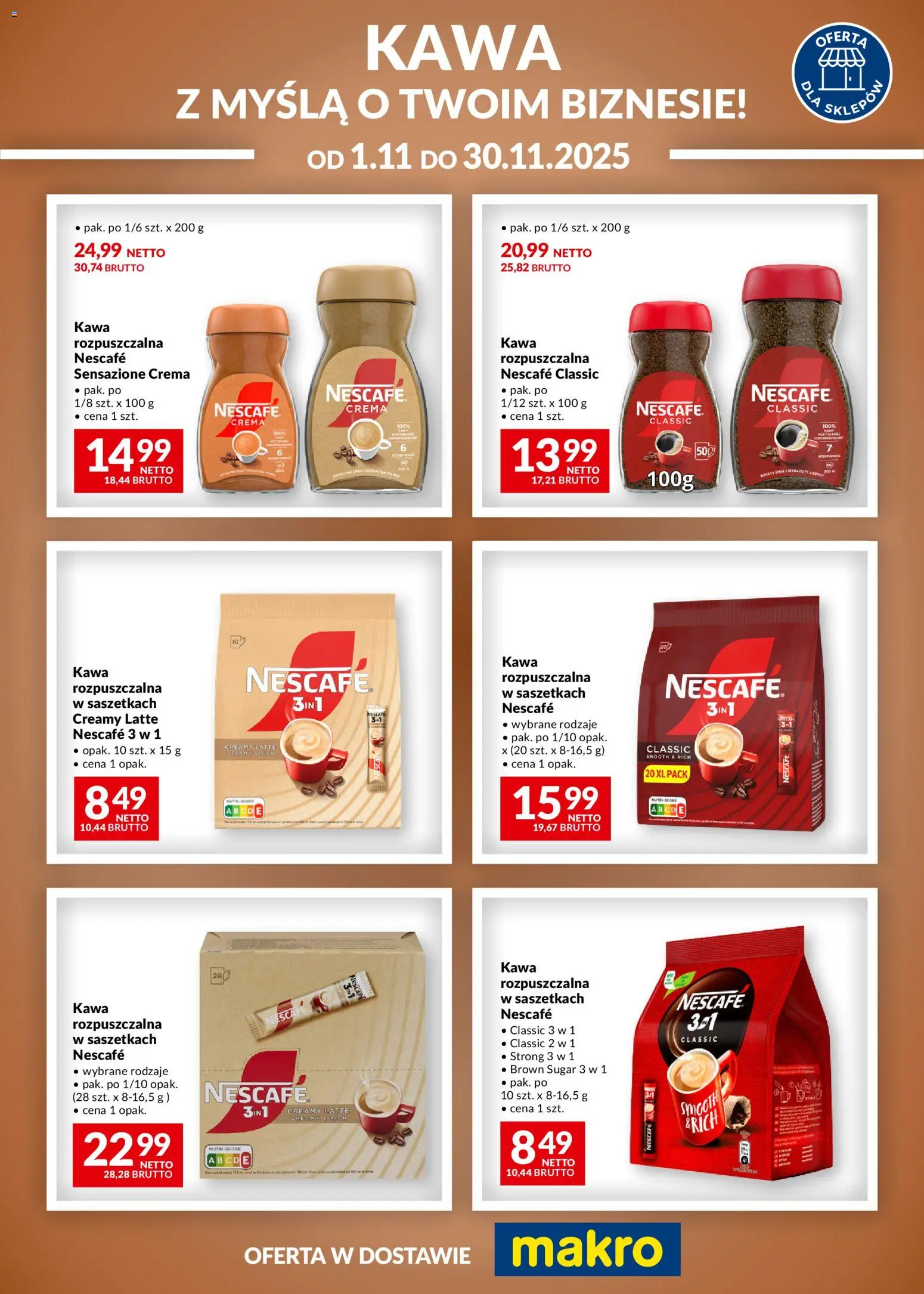 Makro Gazetka - Kawa Nescafe - strona 1- ważny od 01.11.2025